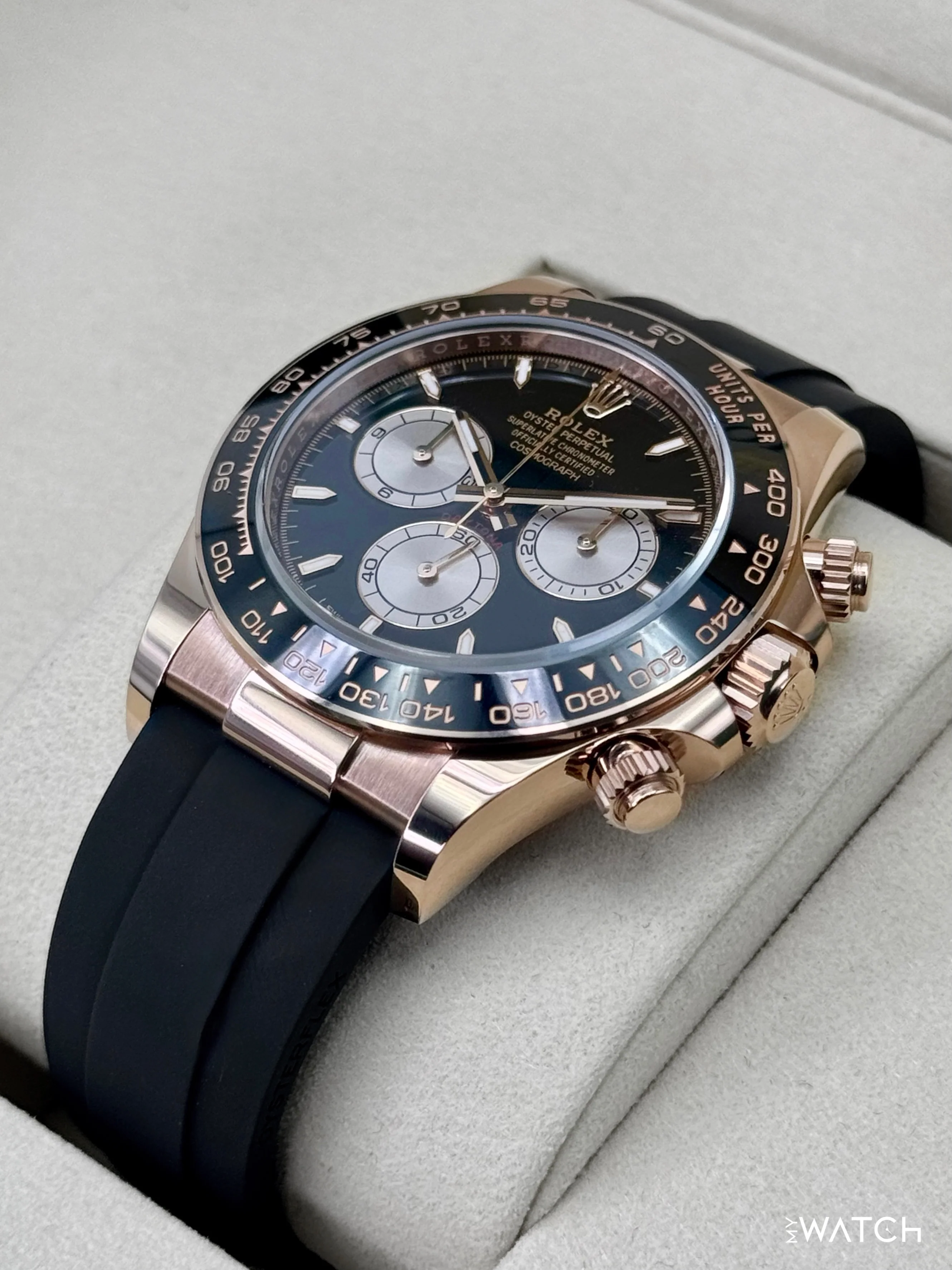 NEW 2026 Rolex Daytona 40mm 126515LN Rose Gold Oysterflex Black Dial - Image 5