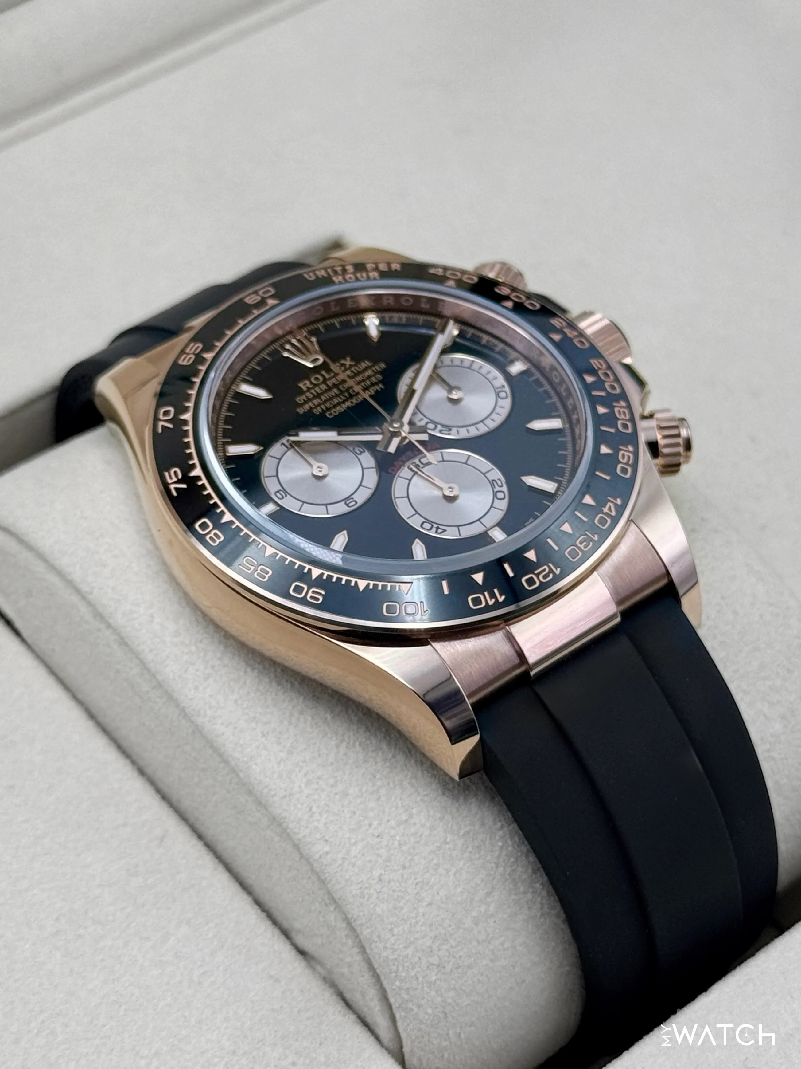 NEW 2026 Rolex Daytona 40mm 126515LN Rose Gold Oysterflex Black Dial - Image 6