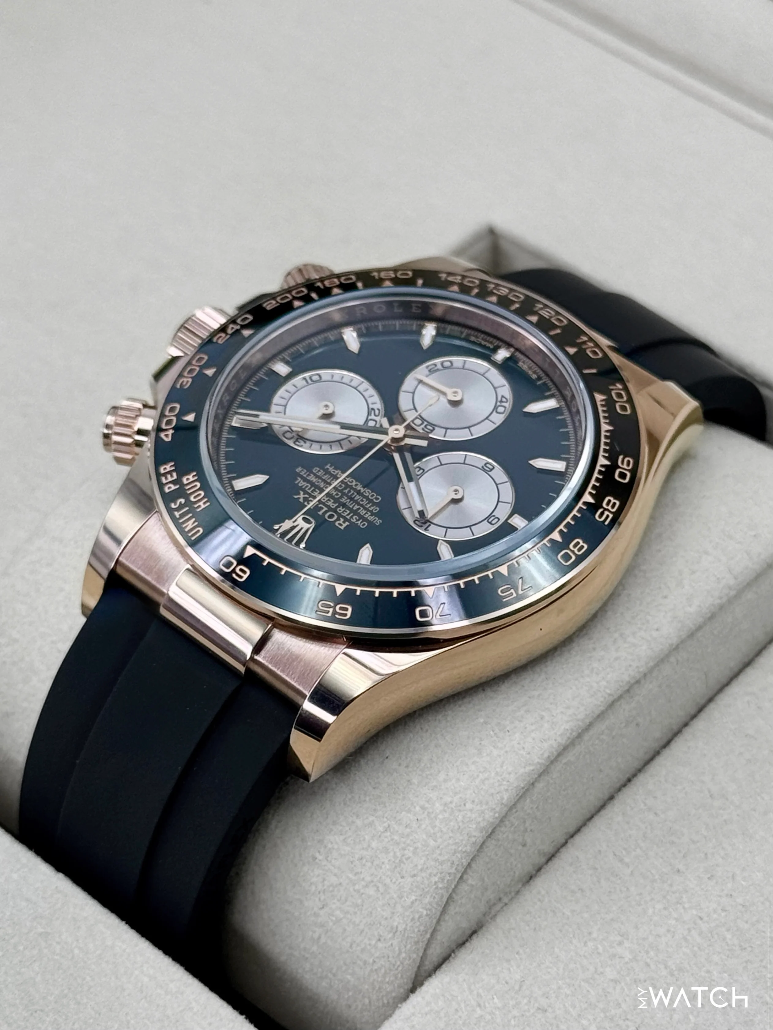 NEW 2026 Rolex Daytona 40mm 126515LN Rose Gold Oysterflex Black Dial - Image 7