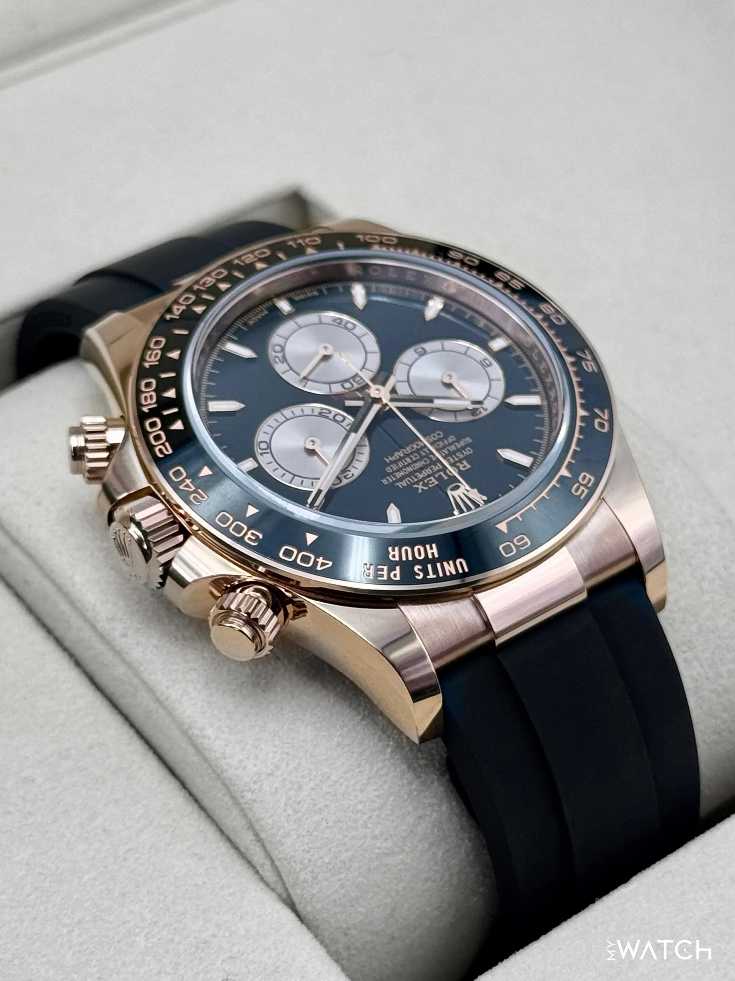 NEW 2026 Rolex Daytona 40mm 126515LN Rose Gold Oysterflex Black Dial - Image 8