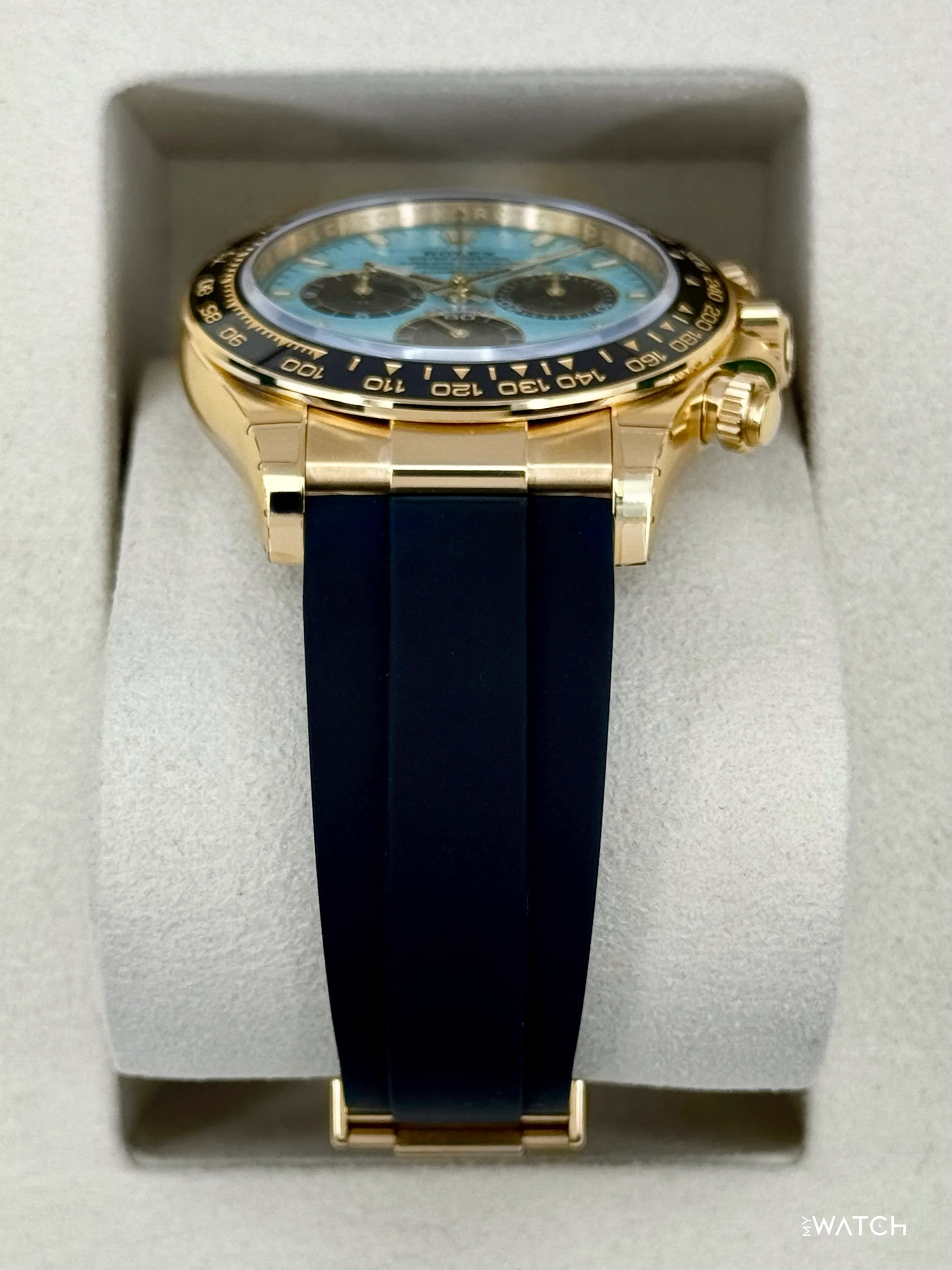 NEW 2026 Rolex Daytona 40mm 126518LN Yellow Gold Oysterflex Turquoise Dial (STICKERED) - Image 3