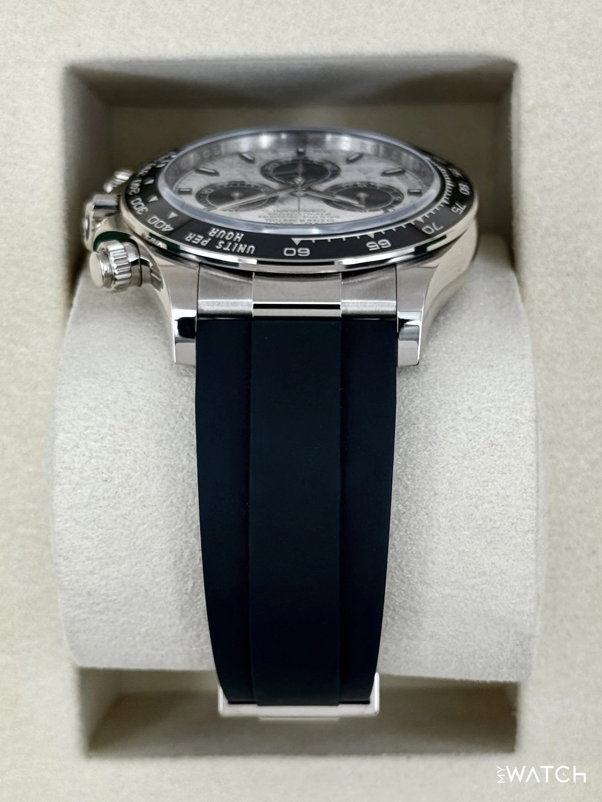 NEW 2026 Rolex Daytona 40mm 126519LN White Gold Oysterflex Meteorite Dial - Image 4