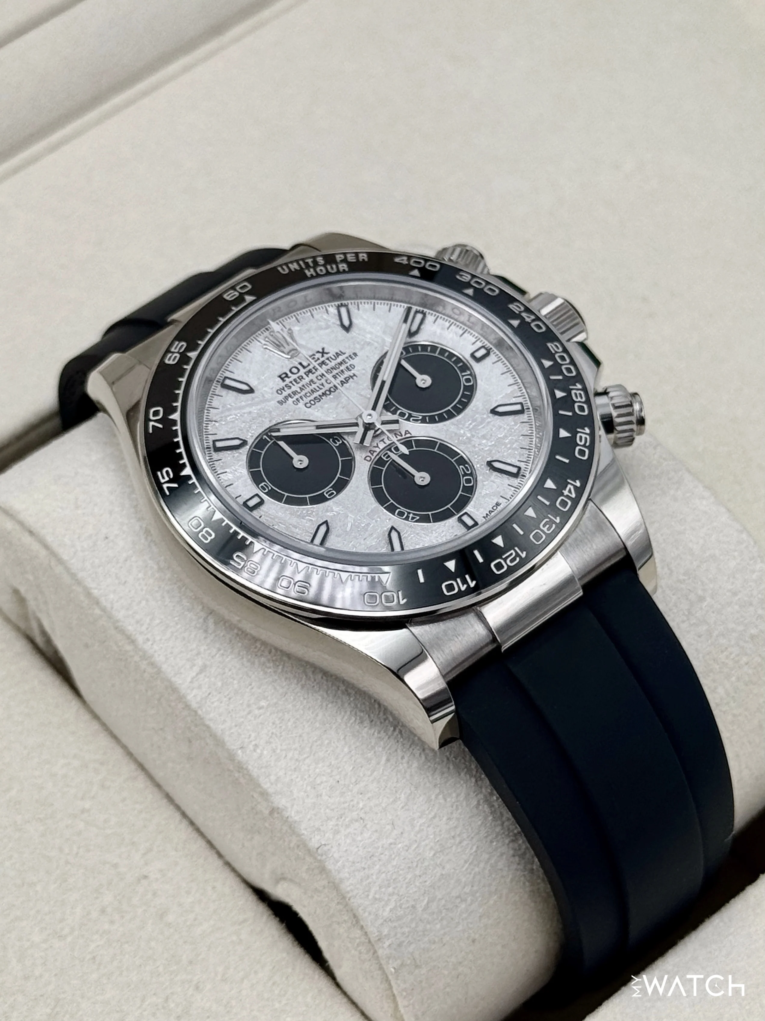 NEW 2026 Rolex Daytona 40mm 126519LN White Gold Oysterflex Meteorite Dial - Image 6