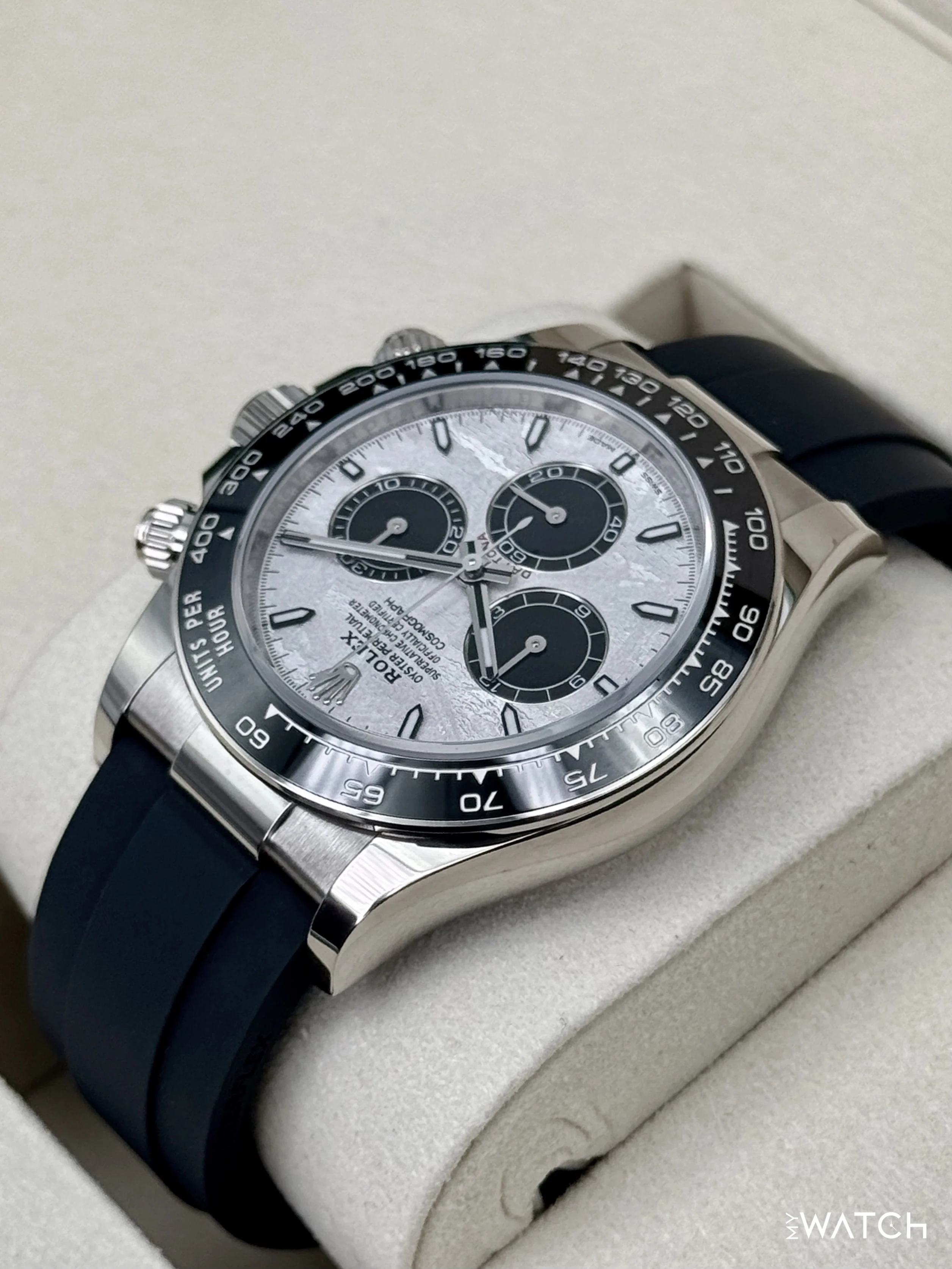NEW 2026 Rolex Daytona 40mm 126519LN White Gold Oysterflex Meteorite Dial - Image 7