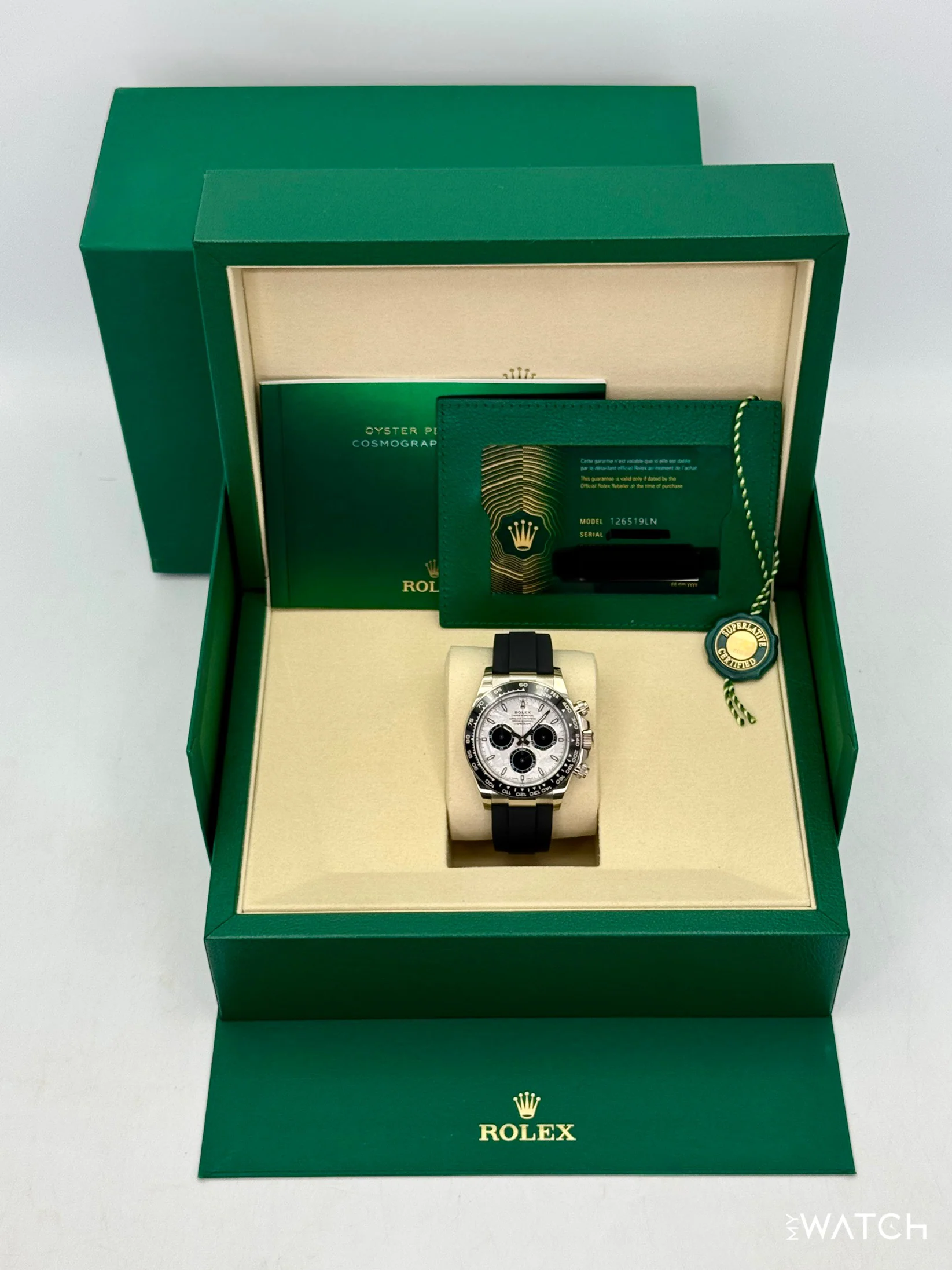NEW 2026 Rolex Daytona 40mm 126519LN White Gold Oysterflex Meteorite Dial - Image 9