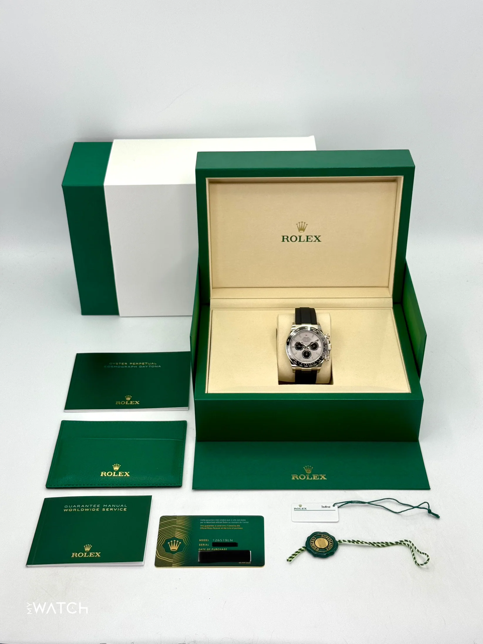 NEW 2026 Rolex Daytona 40mm 126519LN White Gold Oysterflex Silver Ghost Dial - Image 10