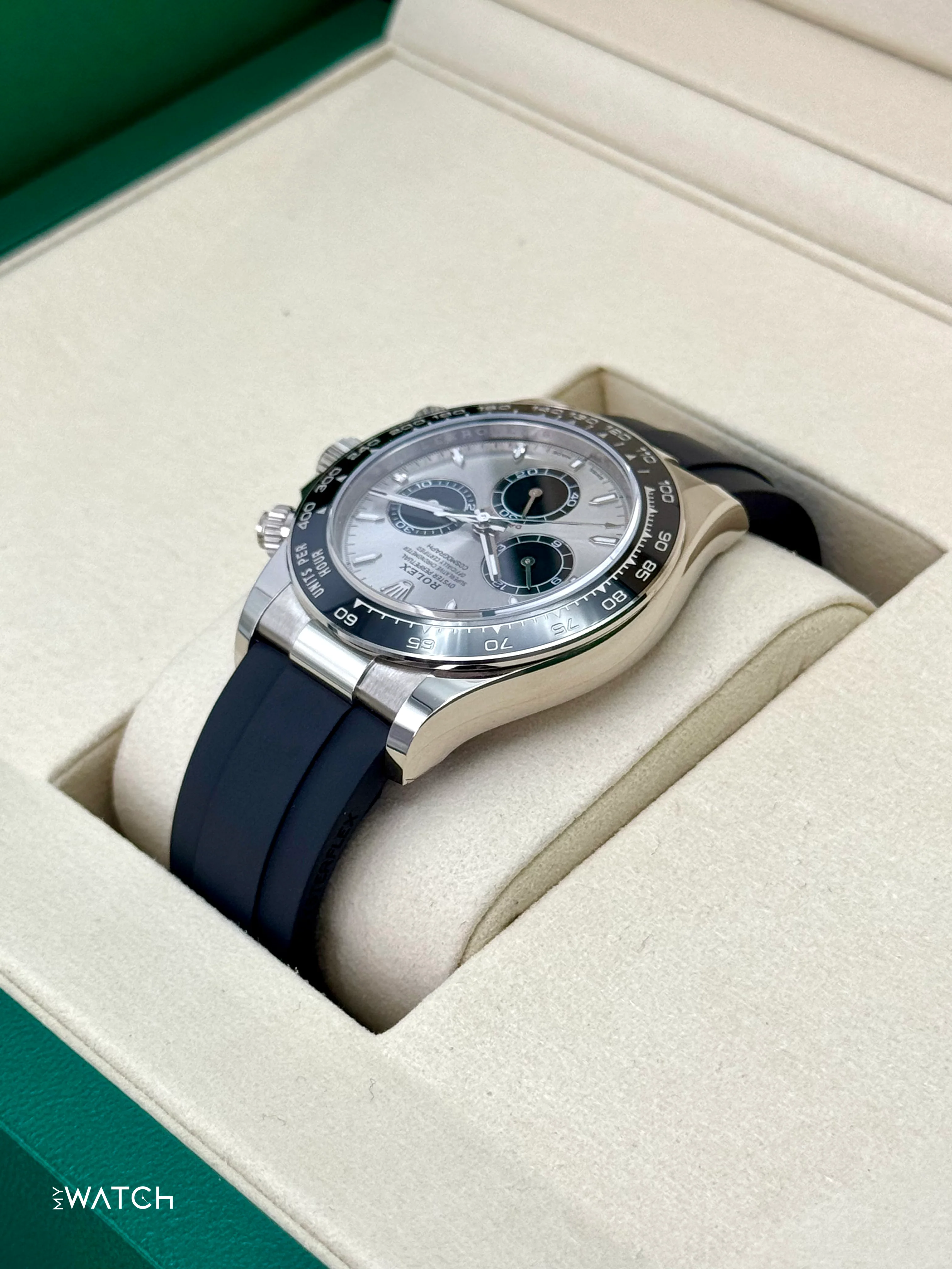NEW 2026 Rolex Daytona 40mm 126519LN White Gold Oysterflex Silver Ghost Dial - Image 7