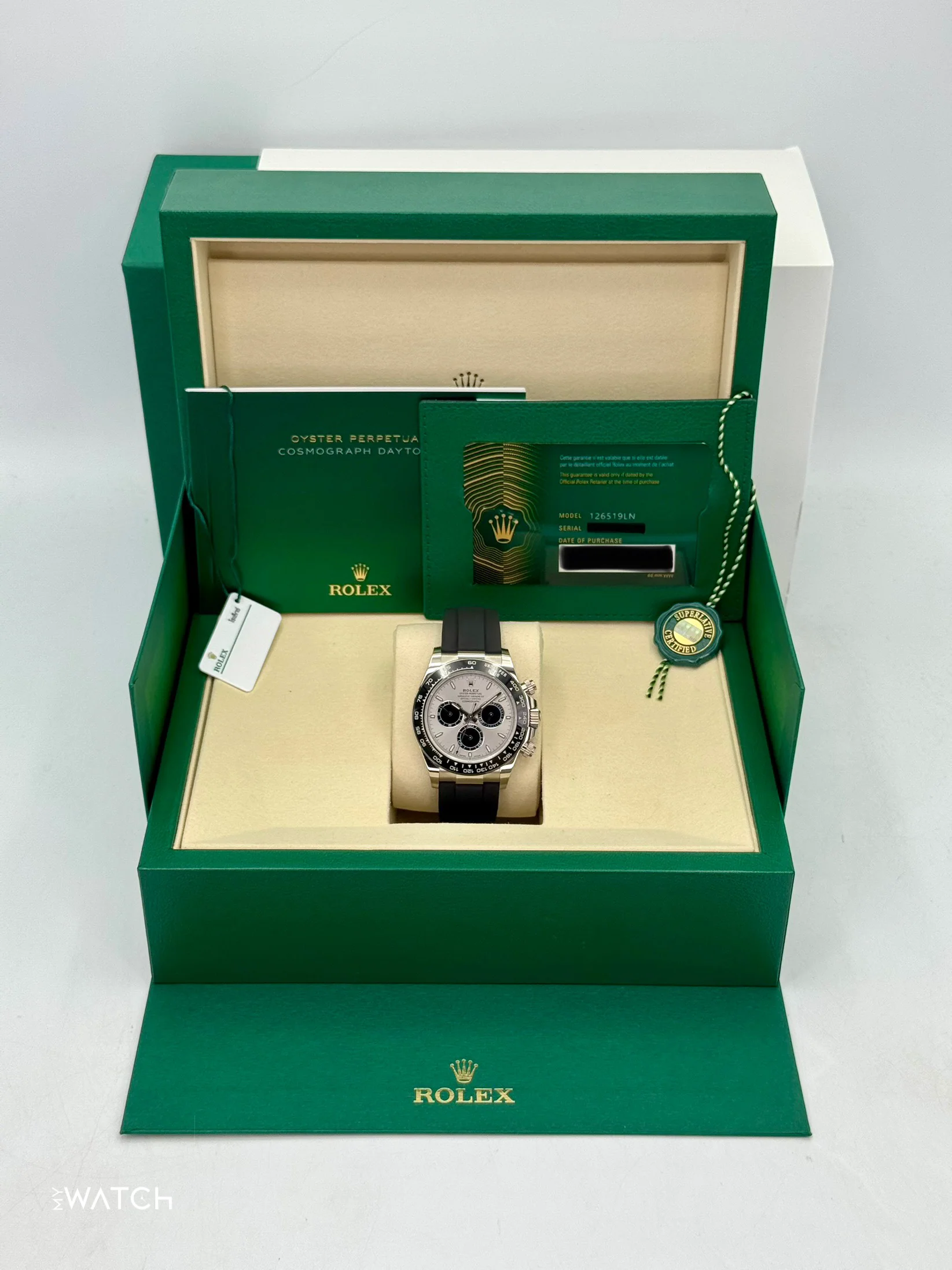 NEW 2026 Rolex Daytona 40mm 126519LN White Gold Oysterflex Silver Ghost Dial - Image 9