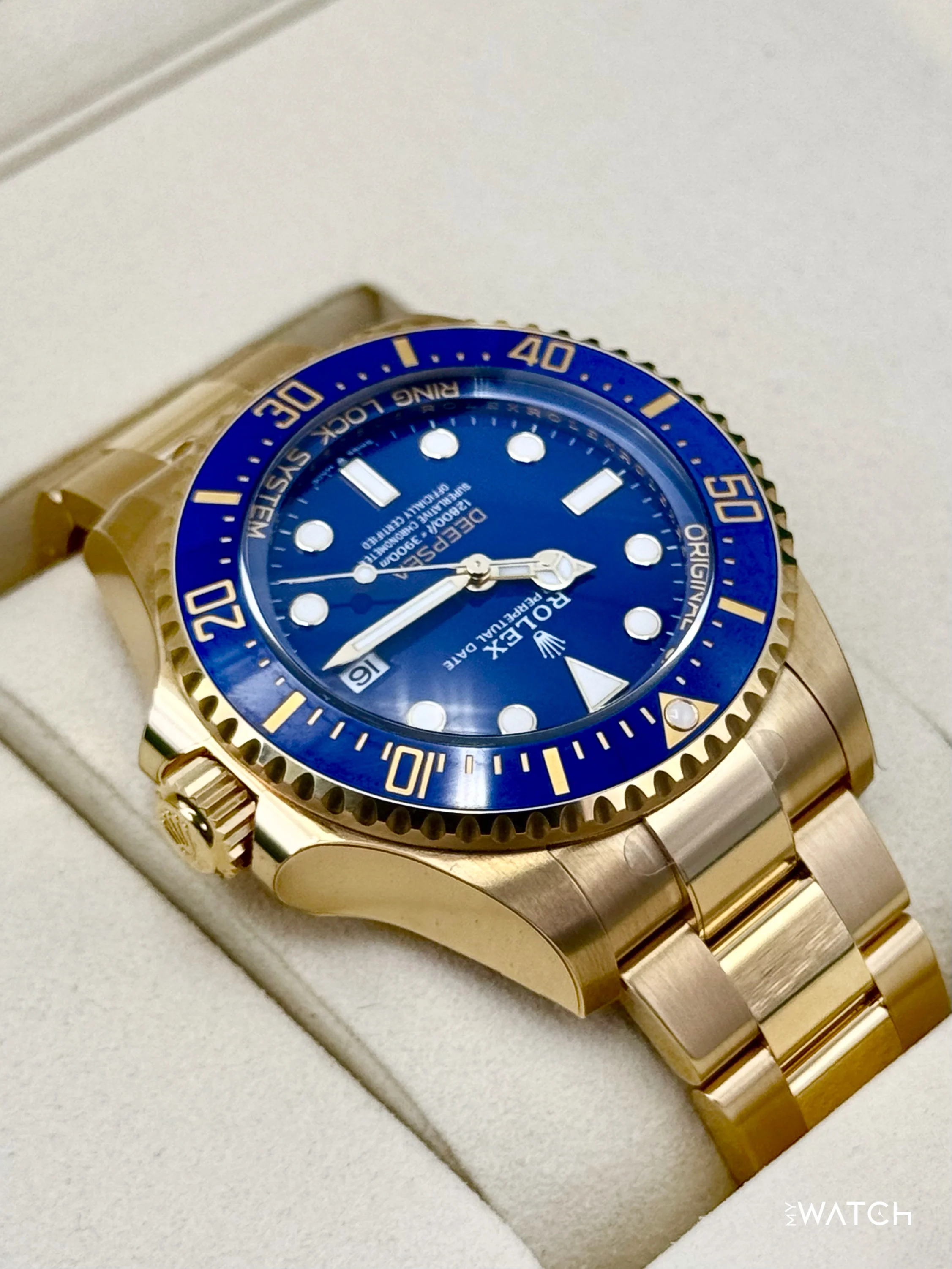 NEW 2026 Rolex Deepsea 44mm 136668LB Yellow Gold Blue Dial (STICKERED) - Image 8