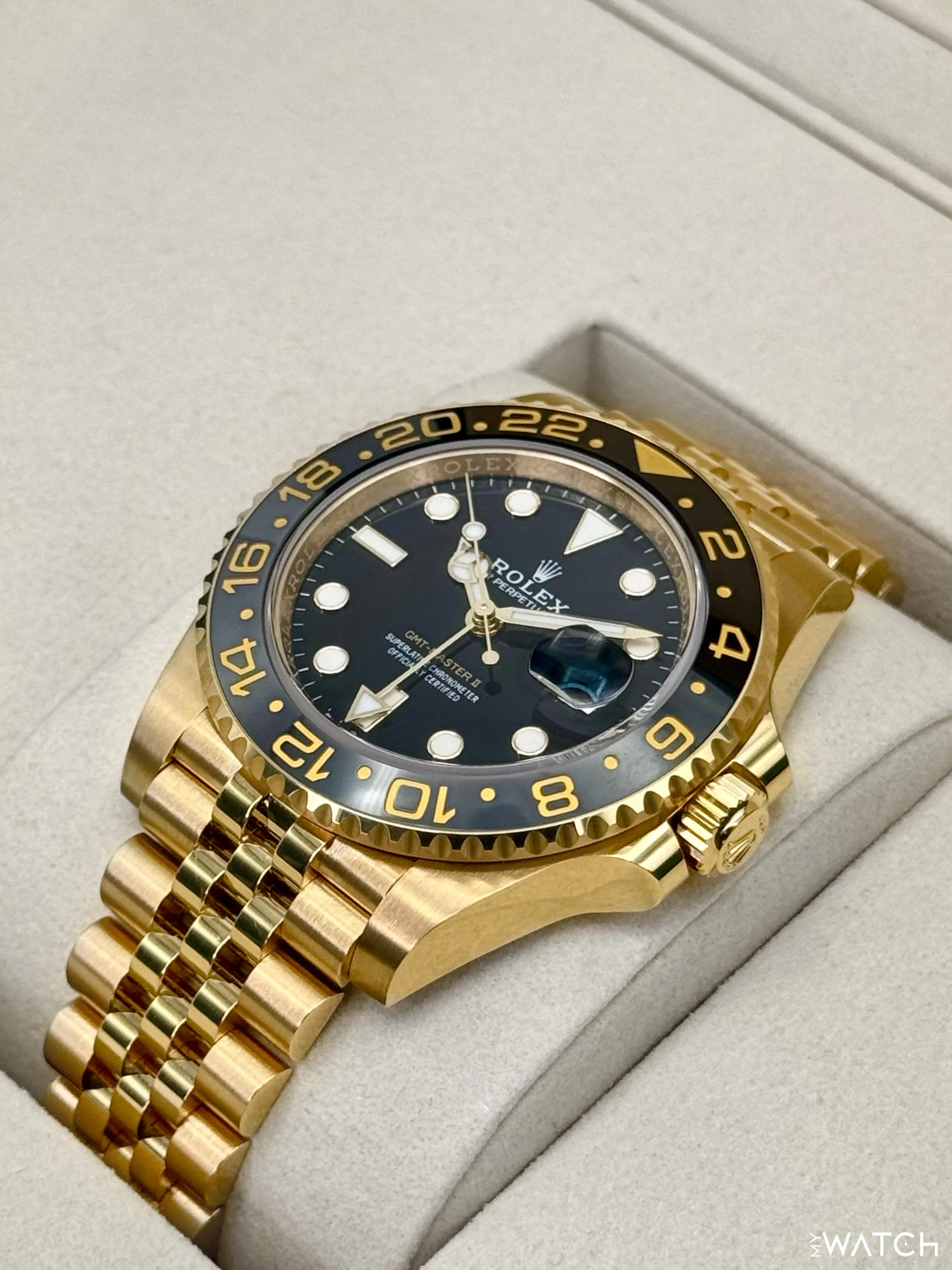 NEW 2026 Rolex GMT-Master II 40mm 126718GRNR Yellow Gold Jubilee Black Dial - Image 5