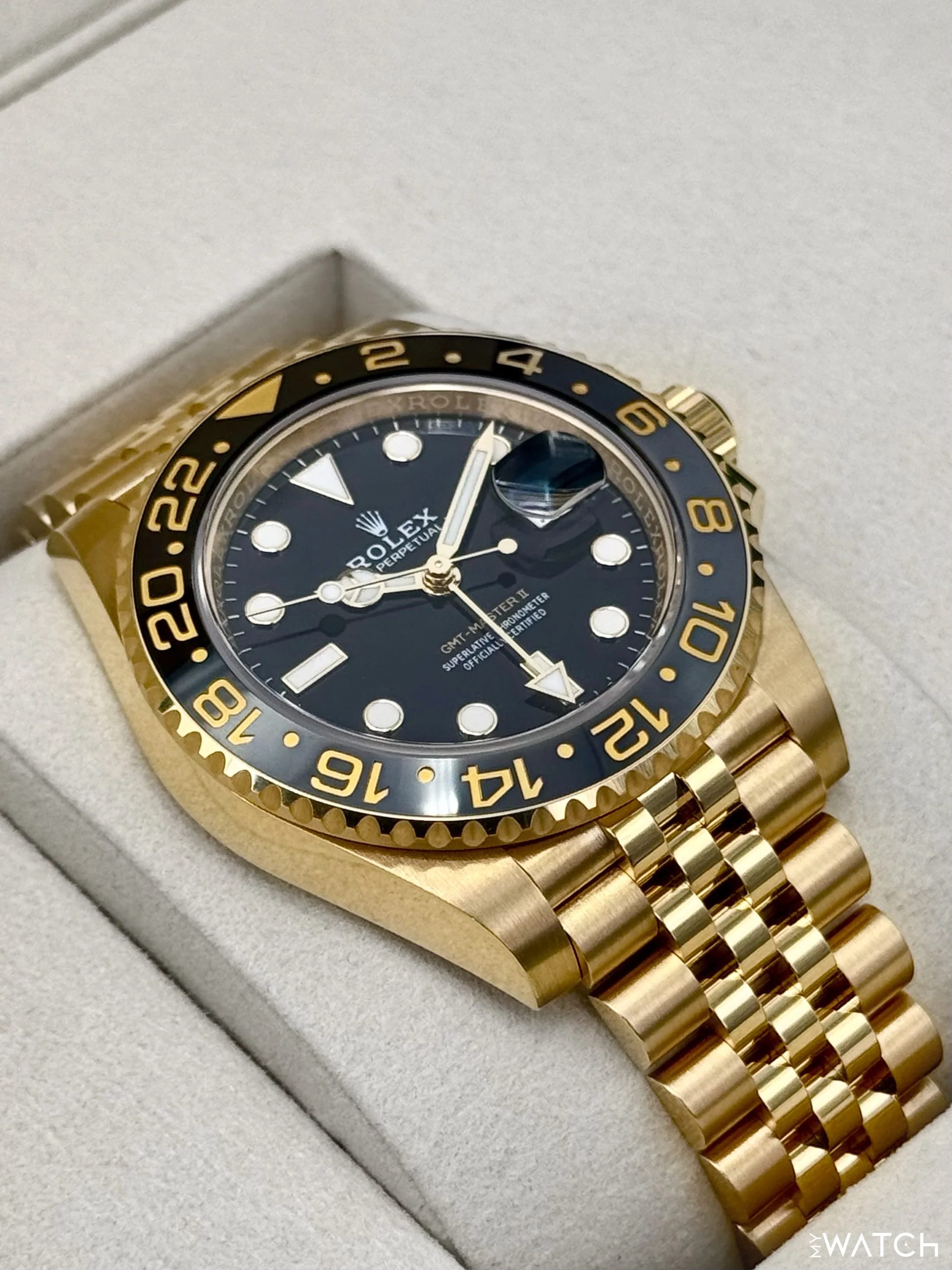 NEW 2026 Rolex GMT-Master II 40mm 126718GRNR Yellow Gold Jubilee Black Dial - Image 6