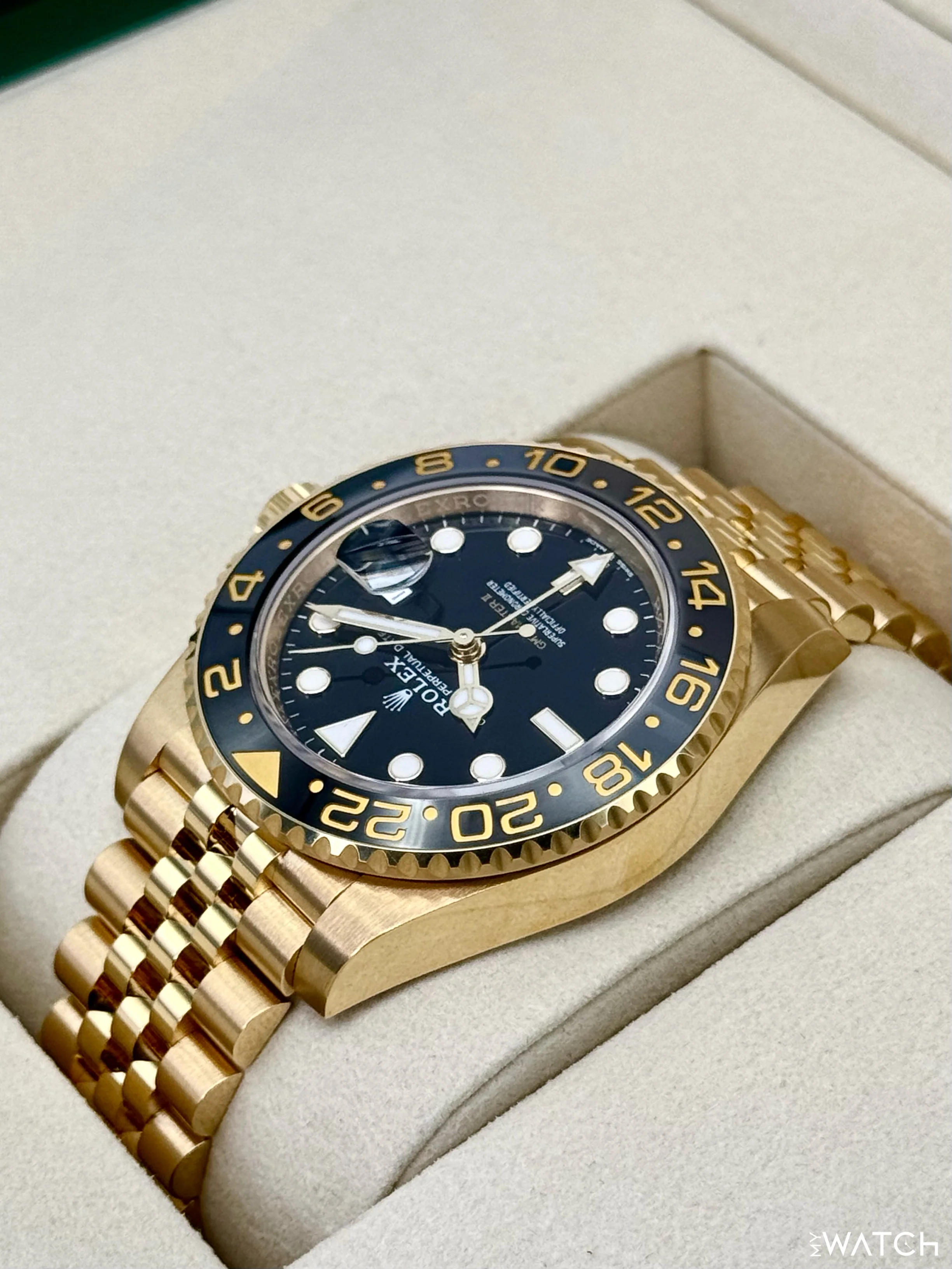 NEW 2026 Rolex GMT-Master II 40mm 126718GRNR Yellow Gold Jubilee Black Dial - Image 7