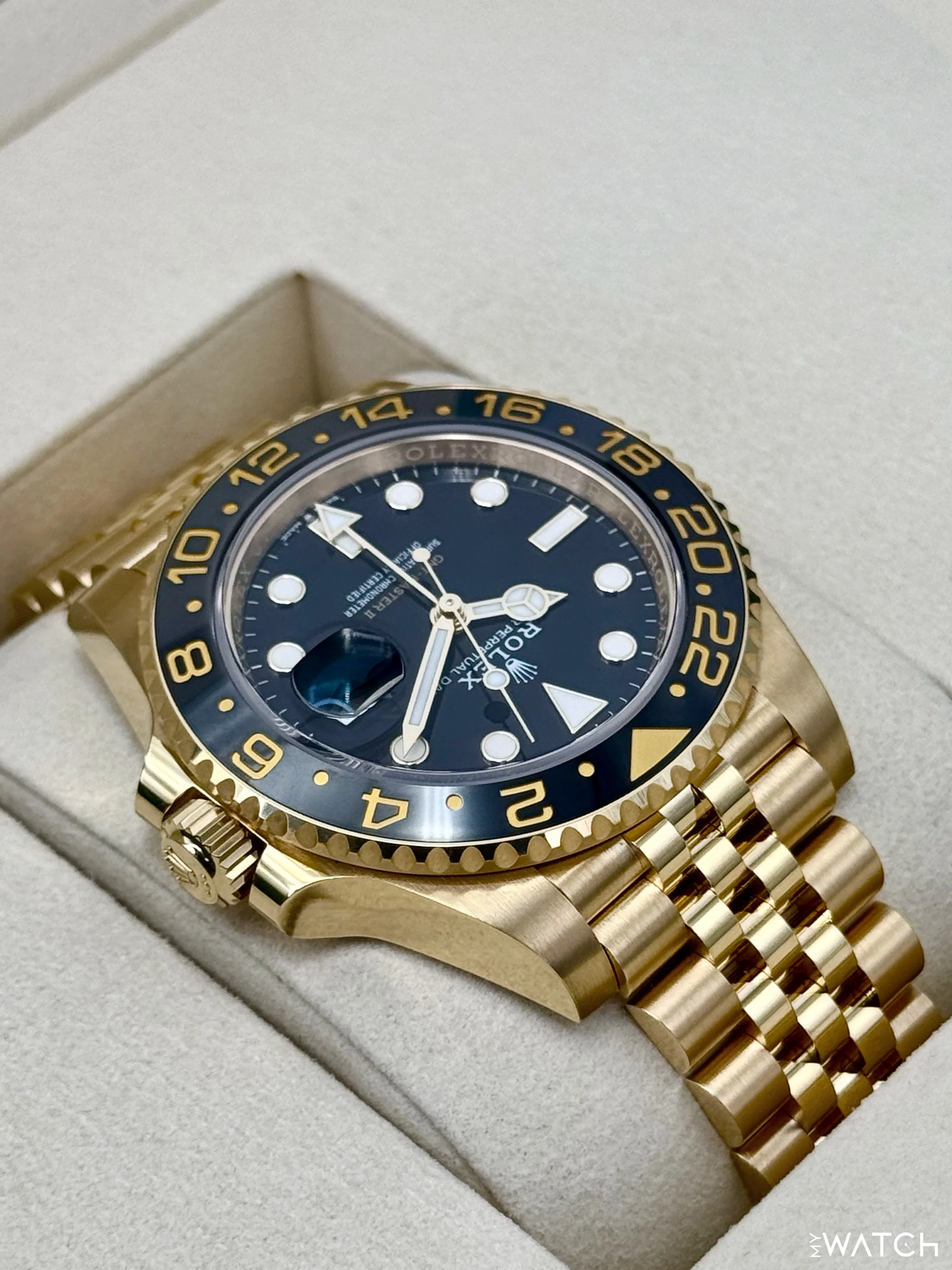 NEW 2026 Rolex GMT-Master II 40mm 126718GRNR Yellow Gold Jubilee Black Dial - Image 8