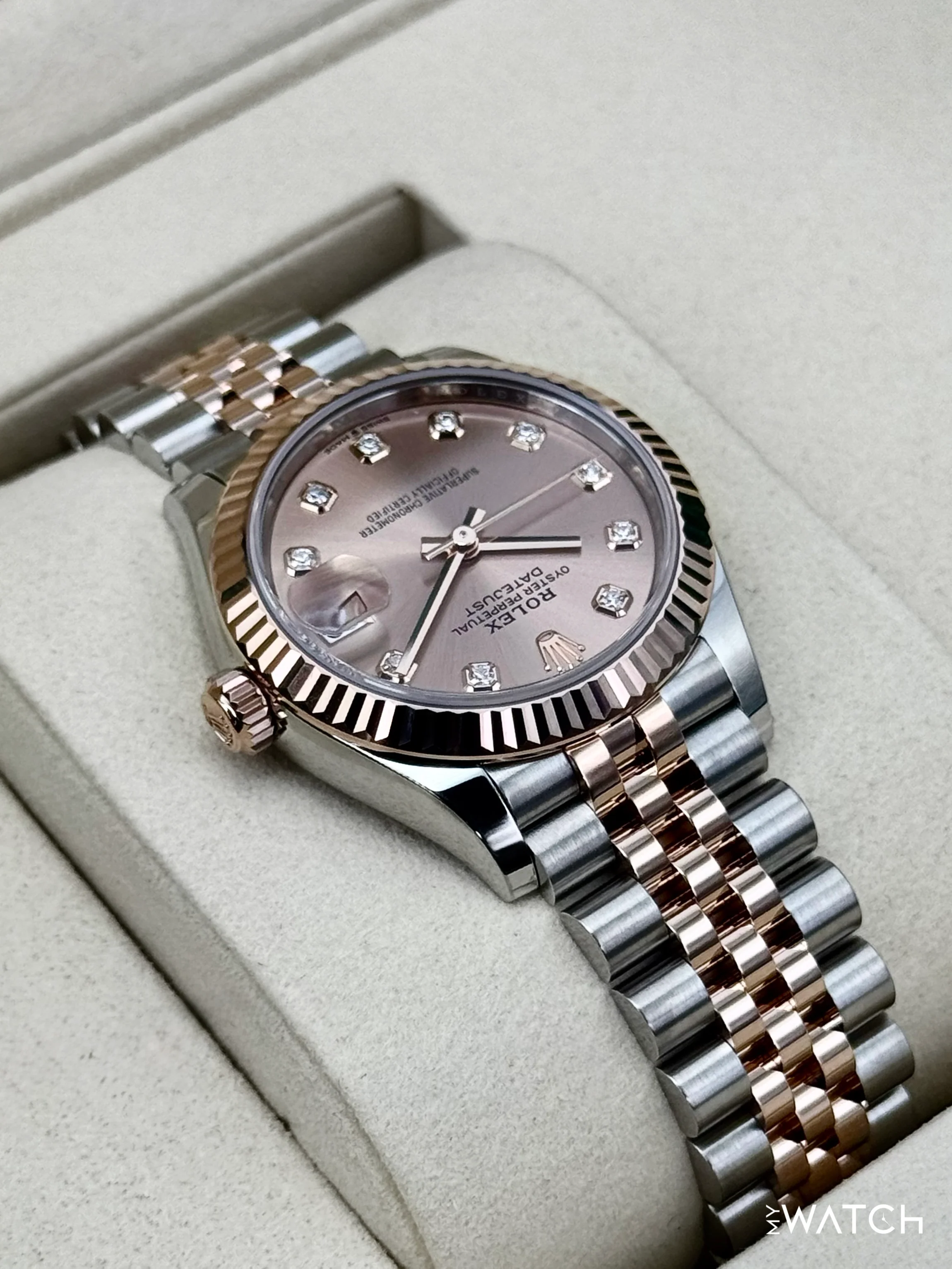 NEW 2026 Rolex Ladies Datejust 31mm 278271 Two-Tone Jubilee Pink Diamond Dial - Image 8