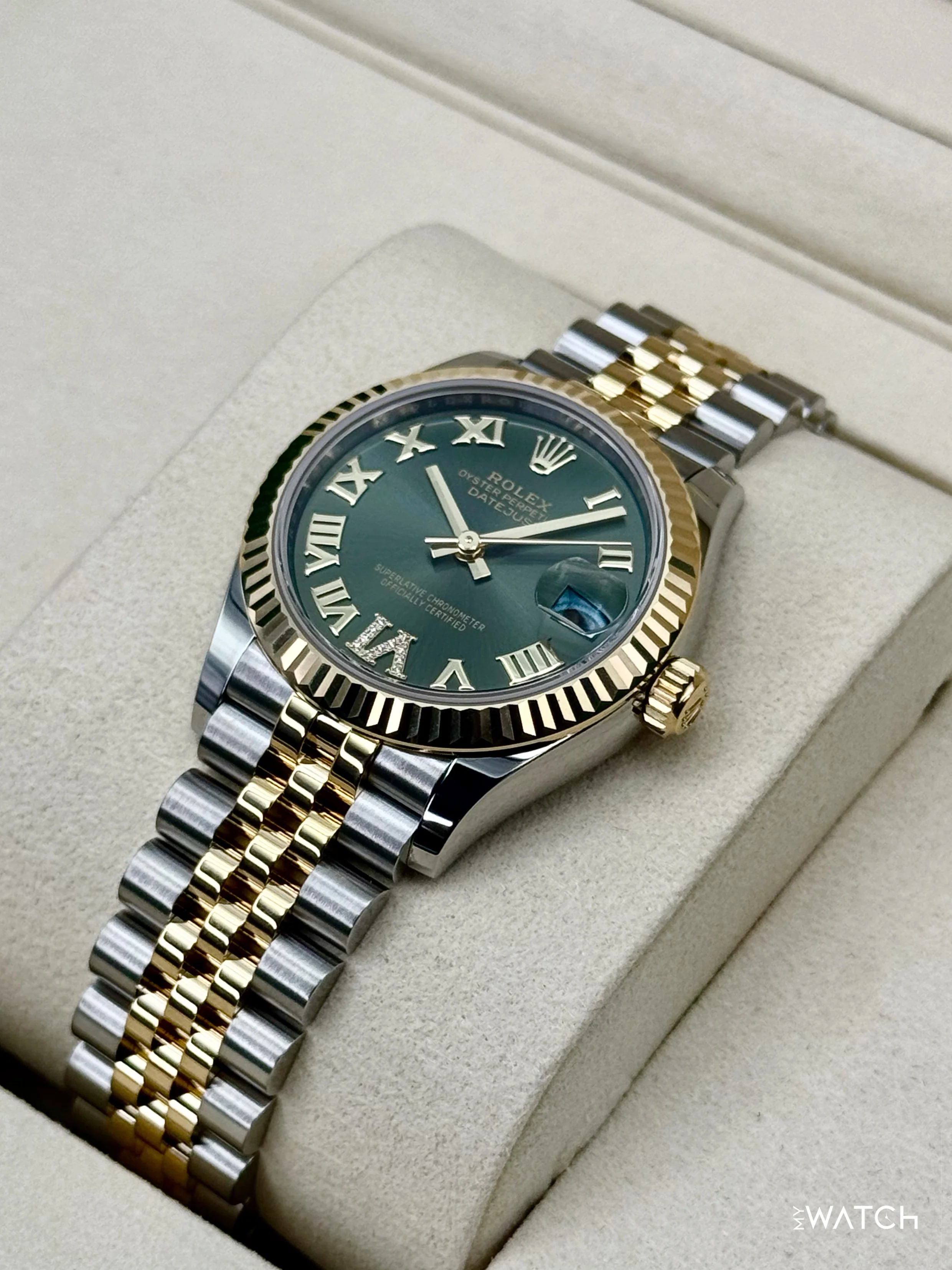 NEW 2026 Rolex Ladies Datejust 31mm 278273 Two-Tone Jubilee Green Dial - Image 5