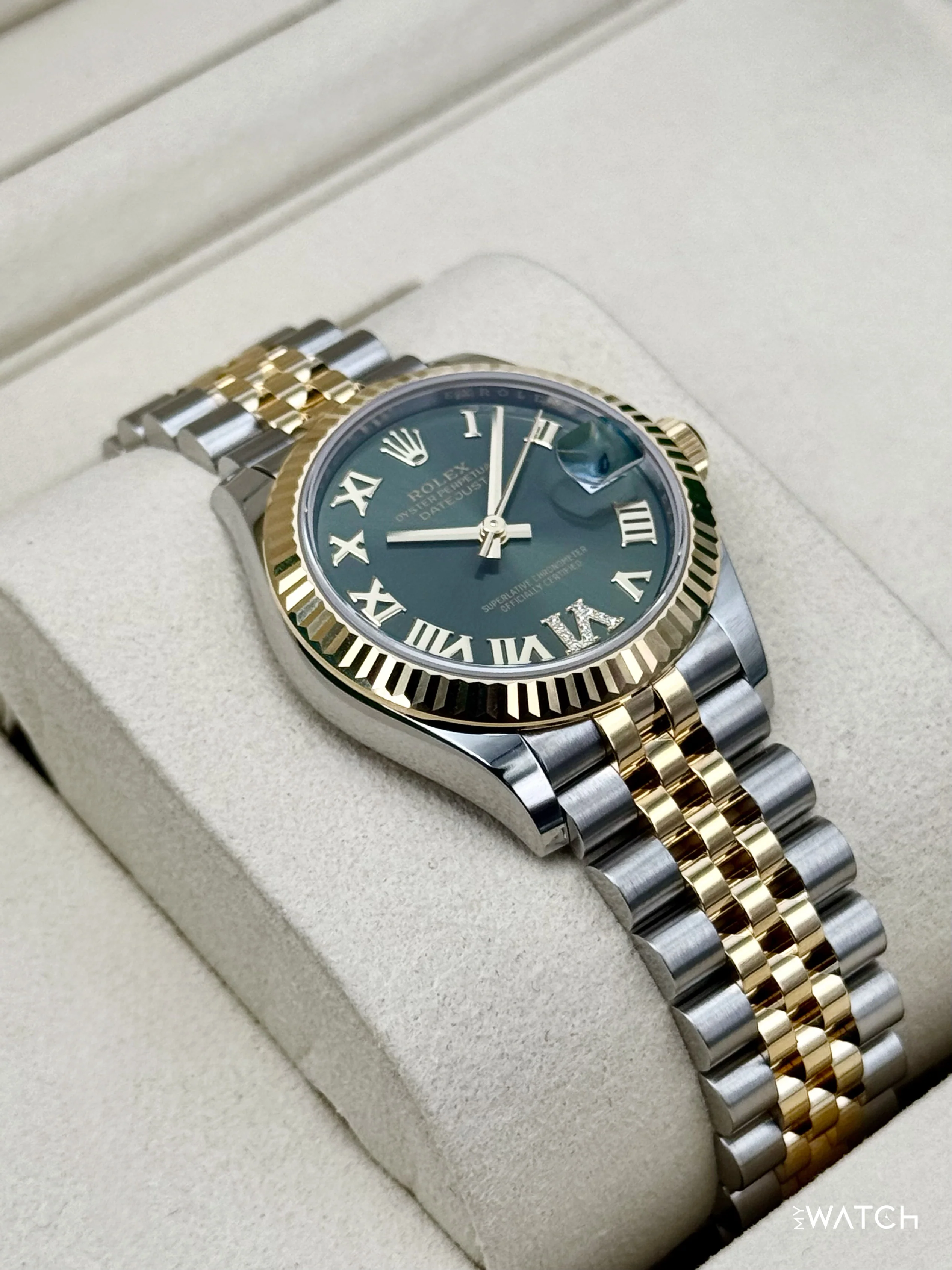 NEW 2026 Rolex Ladies Datejust 31mm 278273 Two-Tone Jubilee Green Dial - Image 6