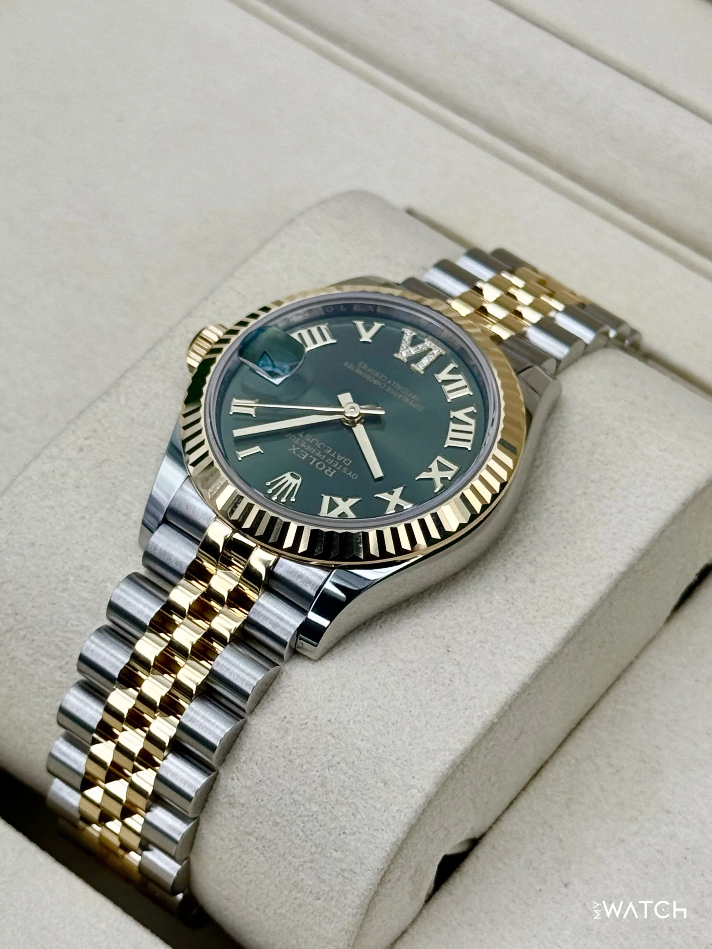 NEW 2026 Rolex Ladies Datejust 31mm 278273 Two-Tone Jubilee Green Dial - Image 7