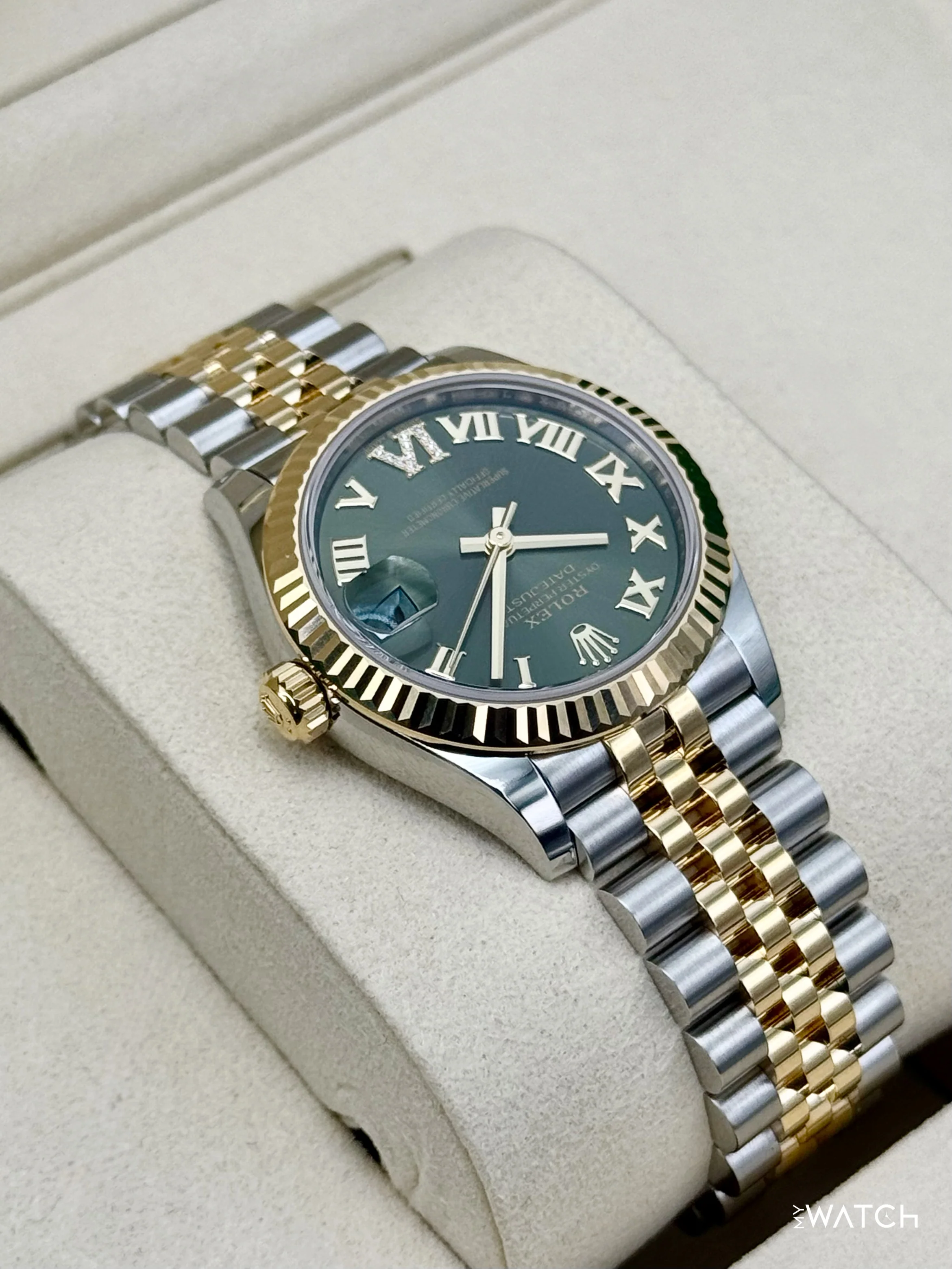 NEW 2026 Rolex Ladies Datejust 31mm 278273 Two-Tone Jubilee Green Dial - Image 8