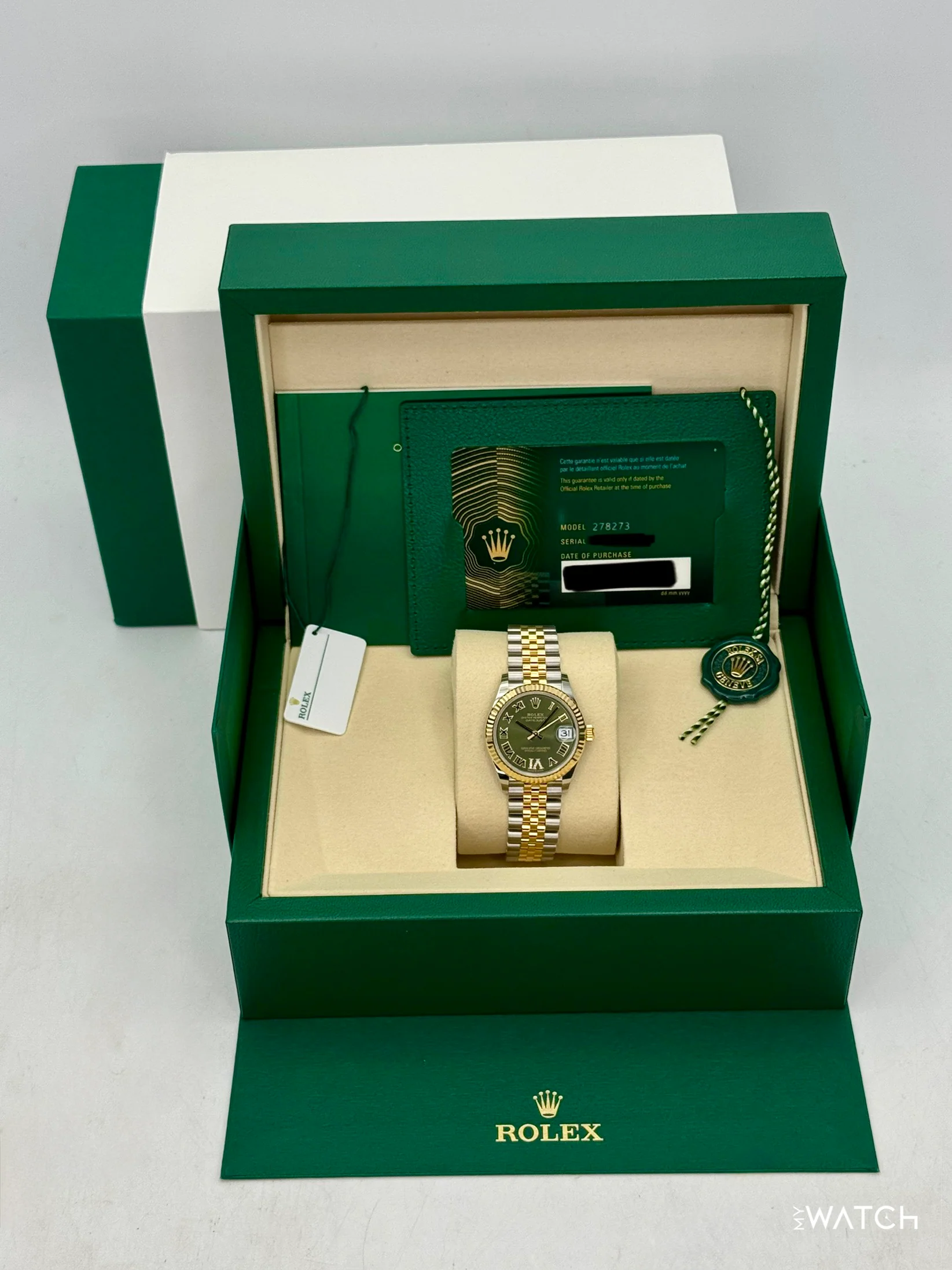 NEW 2026 Rolex Ladies Datejust 31mm 278273 Two-Tone Jubilee Green Dial - Image 9