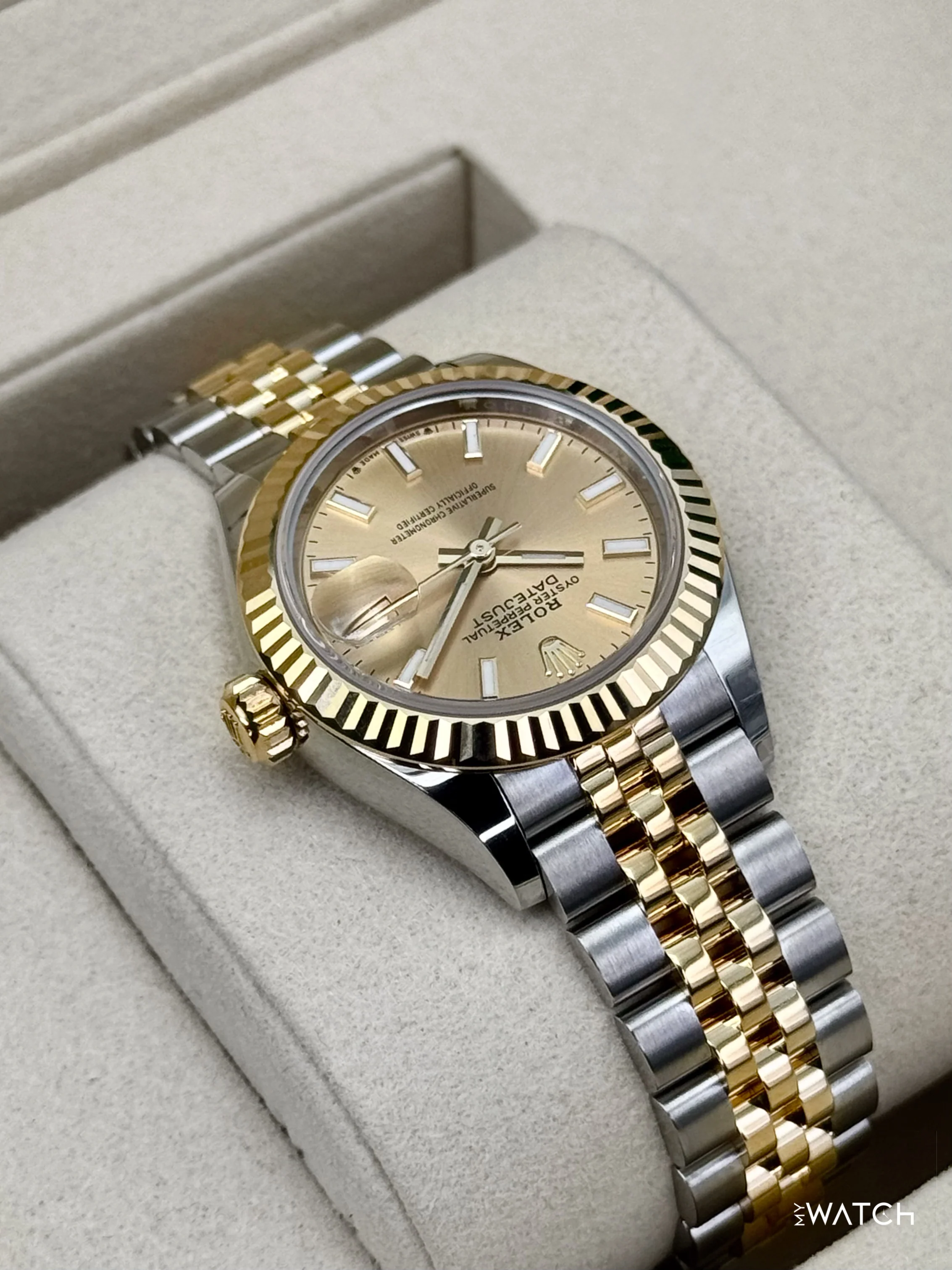 NEW 2026 Rolex Lady Datejust 28mm 279173 Jubilee Champagne Dial - Image 8