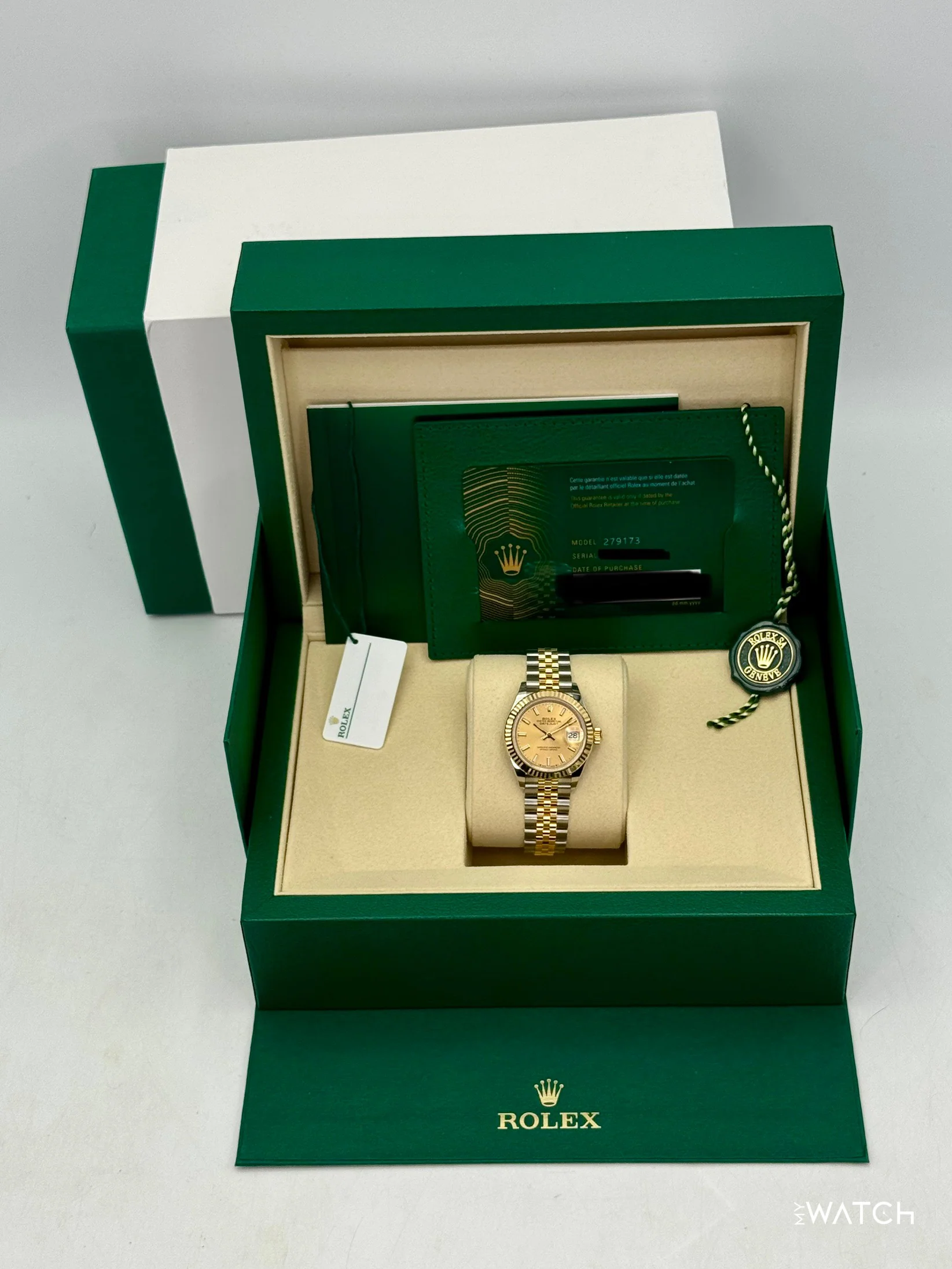 NEW 2026 Rolex Lady Datejust 28mm 279173 Jubilee Champagne Dial - Image 9