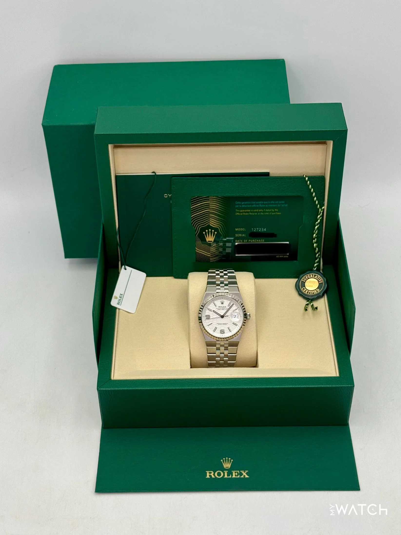 NEW 2026 Rolex Land-Dweller 36mm 127234 Stainless Steel Flat Jubilee White Dial - Image 10