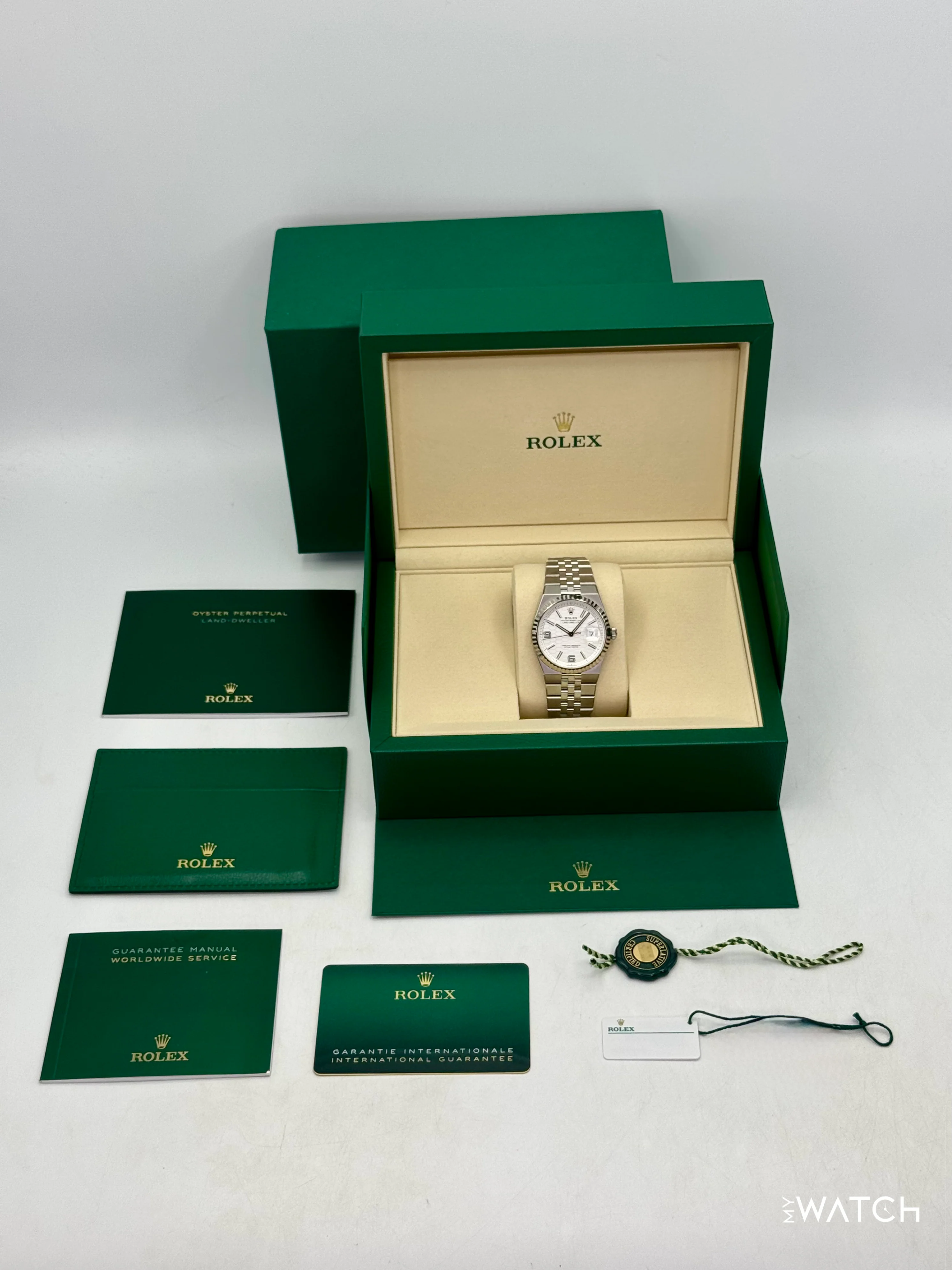 NEW 2026 Rolex Land-Dweller 36mm 127234 Stainless Steel Flat Jubilee White Dial - Image 11