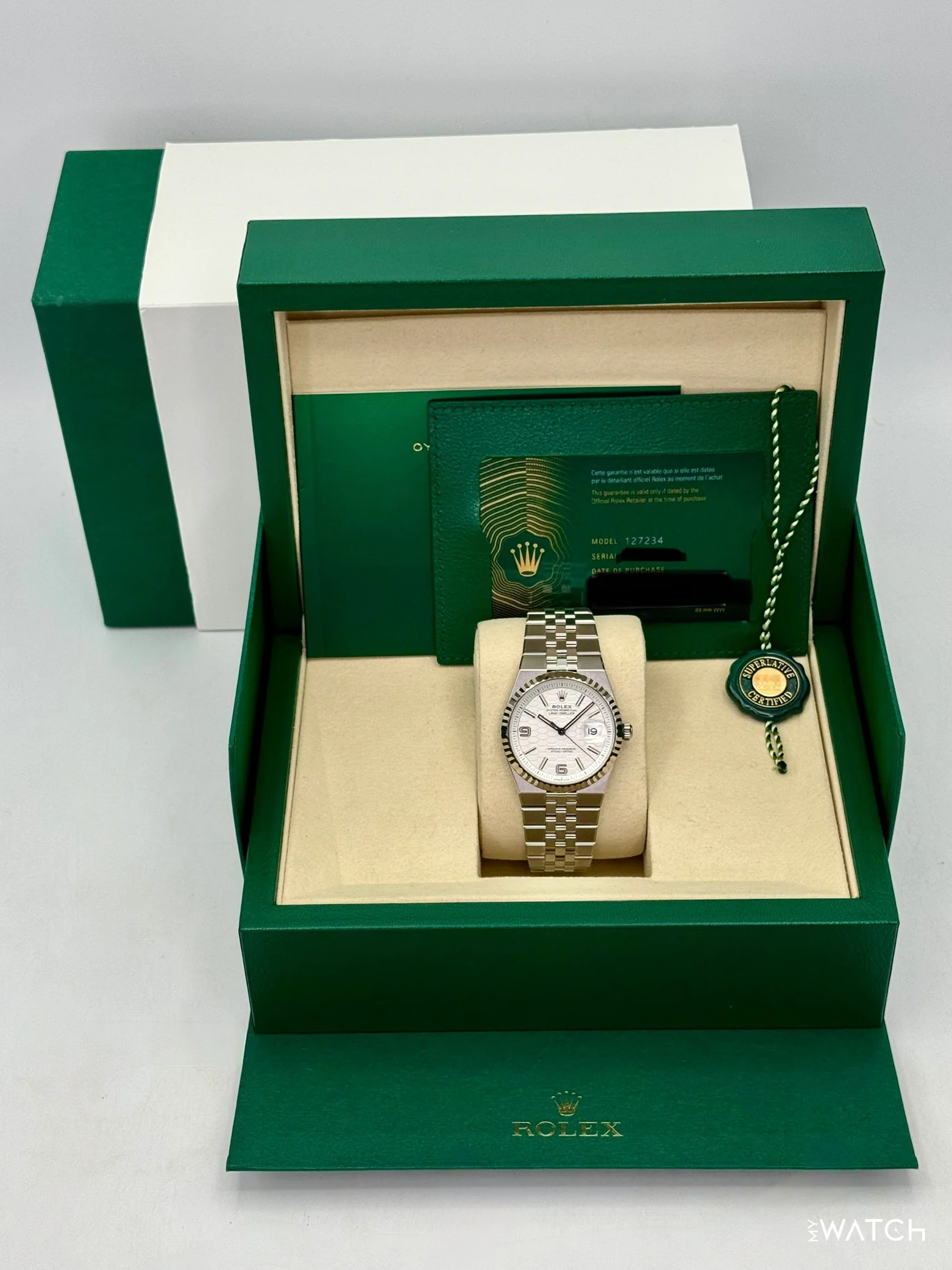 NEW 2026 Rolex Land-Dweller 36mm 127234 Stainless Steel Flat Jubilee White Dial - Image 10