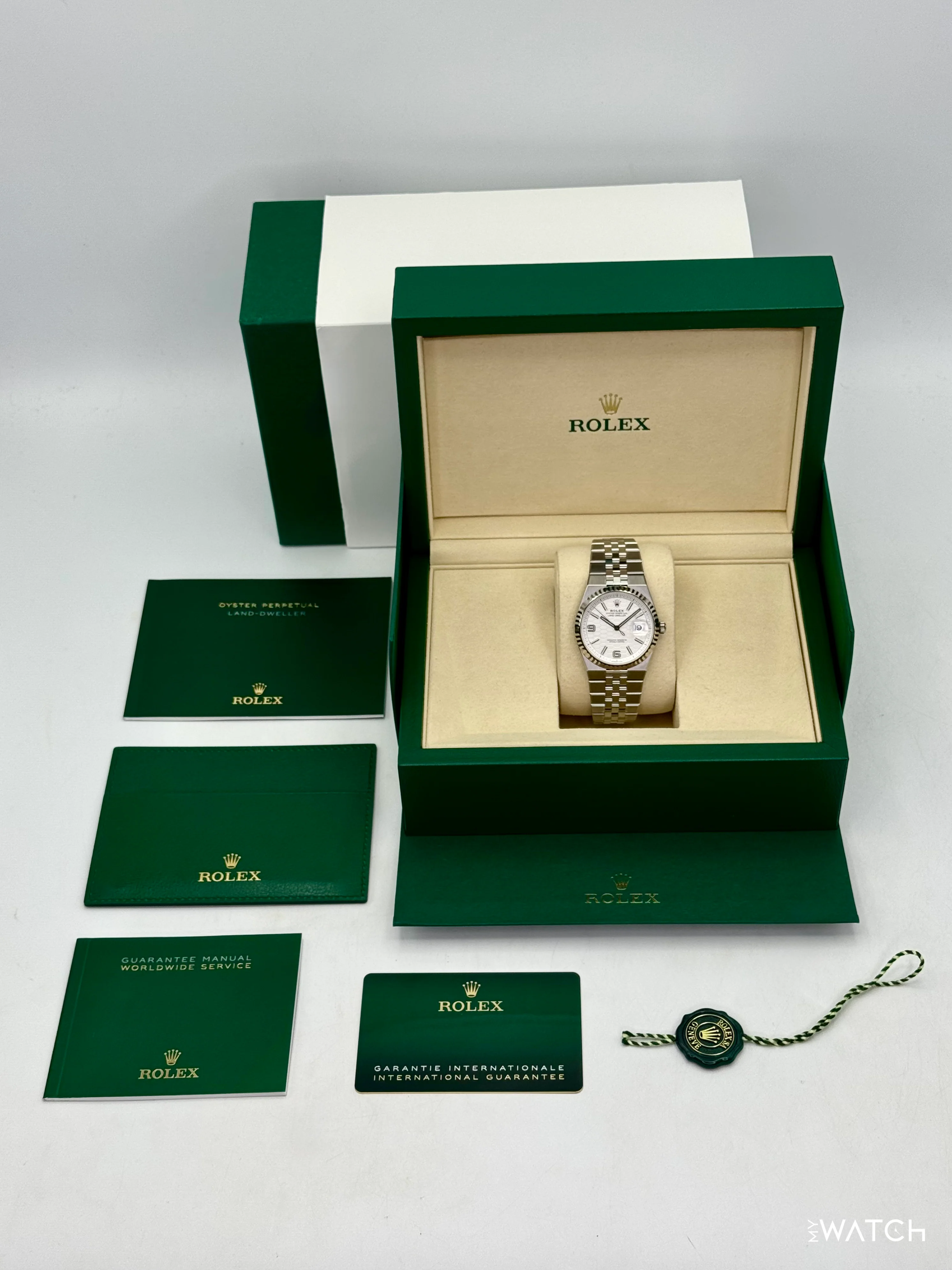 NEW 2026 Rolex Land-Dweller 36mm 127234 Stainless Steel Flat Jubilee White Dial - Image 11