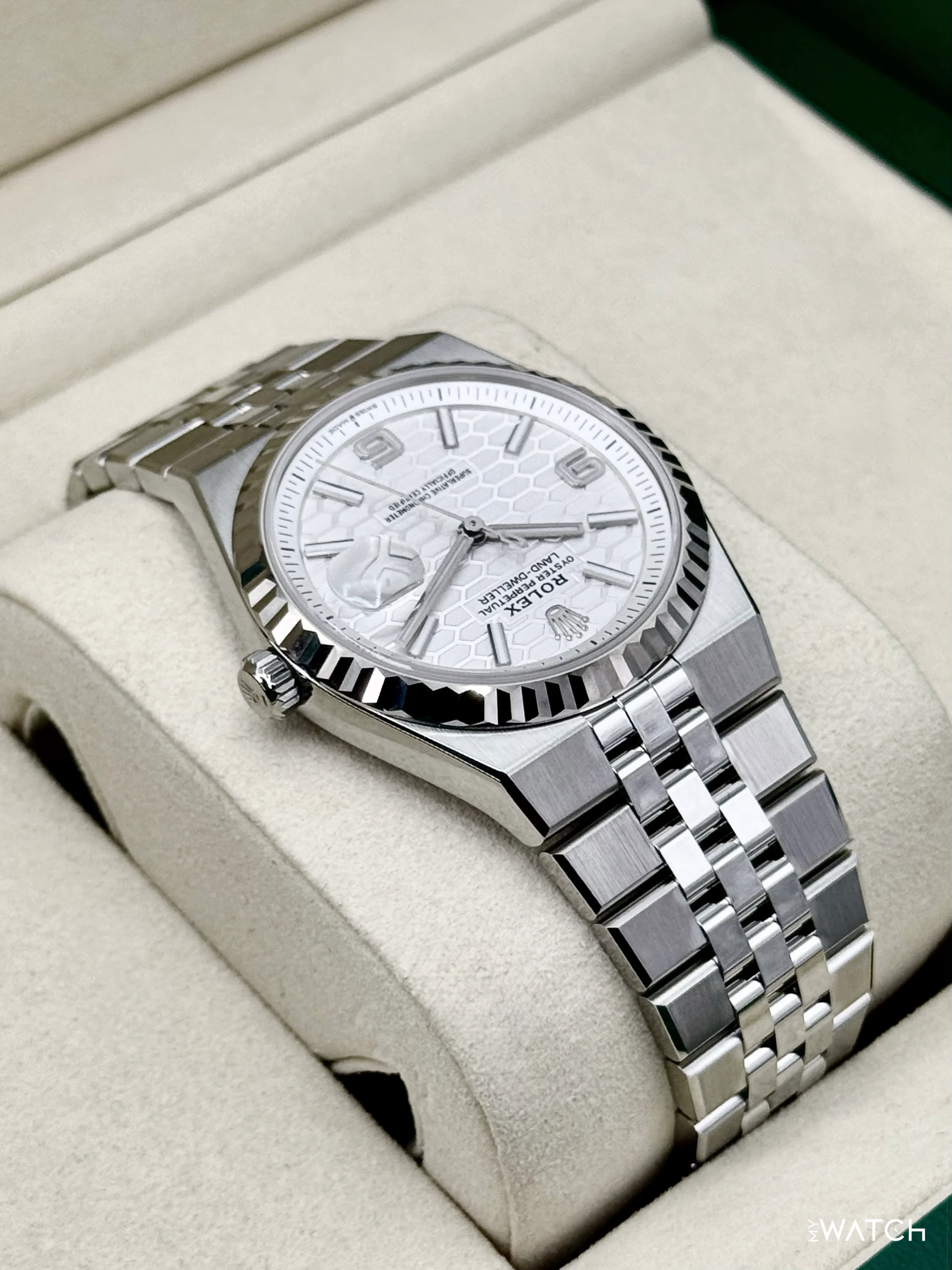 NEW 2026 Rolex Land-Dweller 36mm 127234 Stainless Steel Flat Jubilee White Dial - Image 8