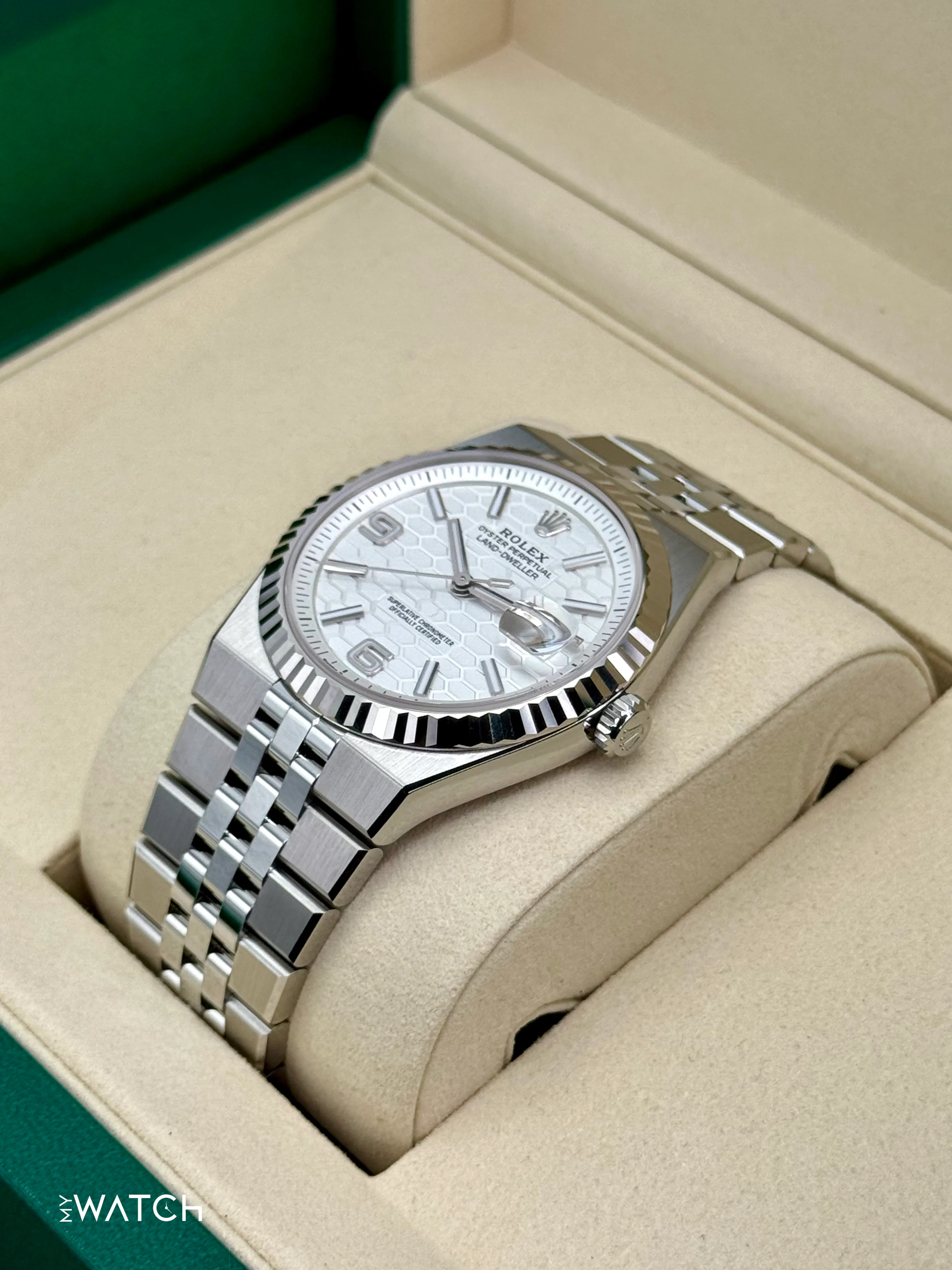 NEW 2026 Rolex Land-Dweller 40mm 127334 Stainless Steel Jubilee White Dial - Image 5