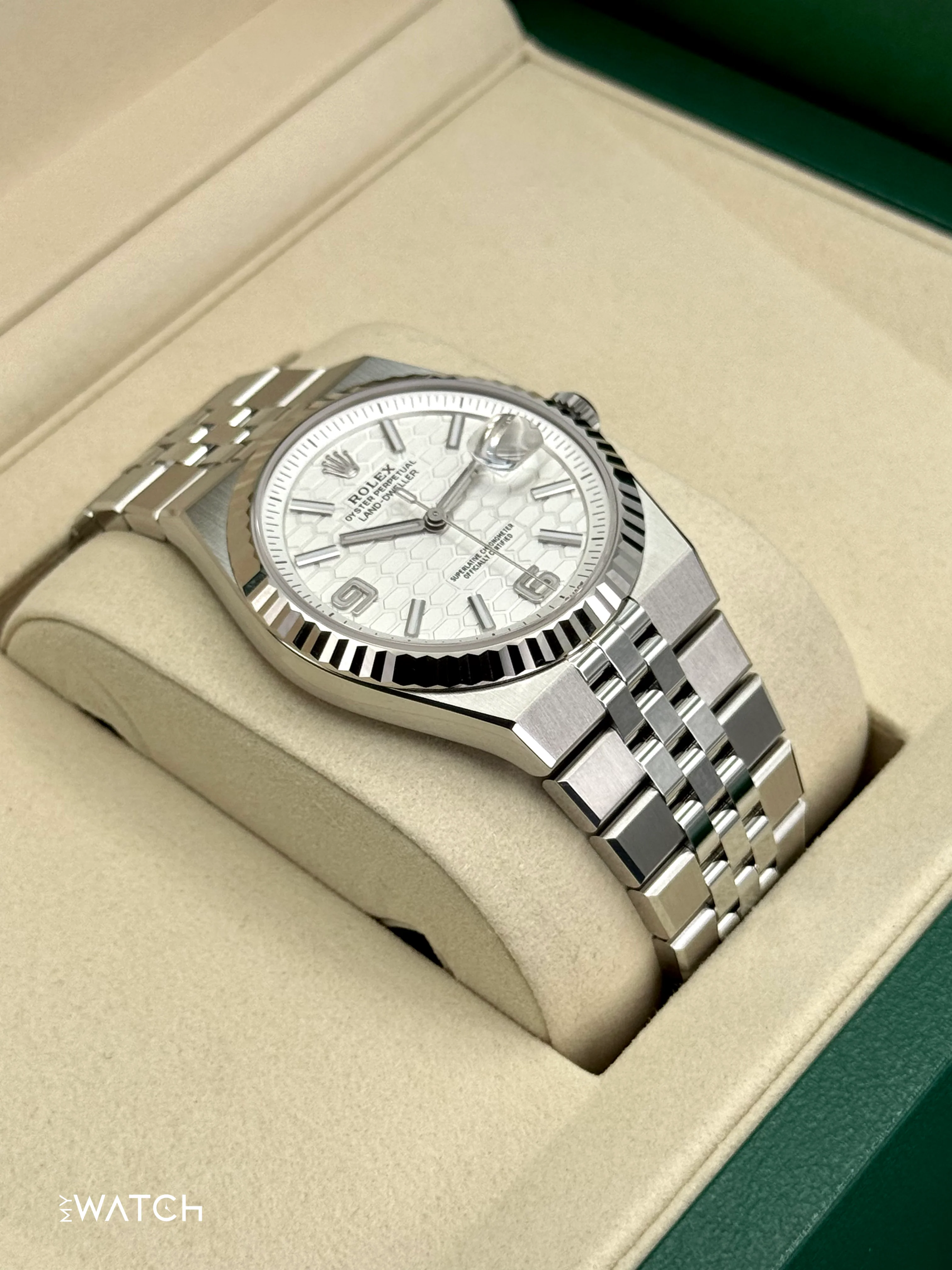 NEW 2026 Rolex Land-Dweller 40mm 127334 Stainless Steel Jubilee White Dial - Image 6