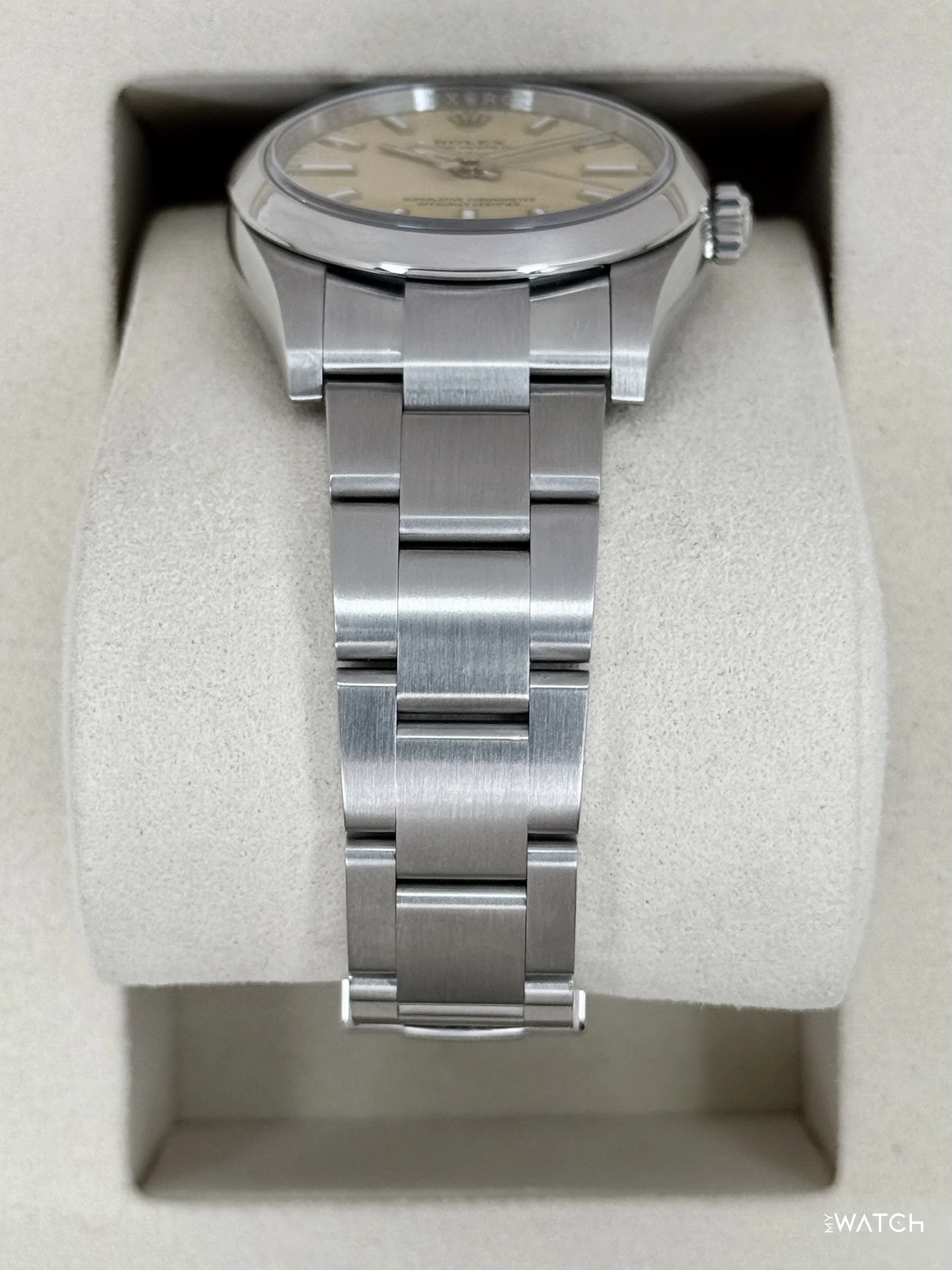 NEW 2026 Rolex Oyster Perpetual 34mm 124200 Stainless Steel Beige Dial - Image 3