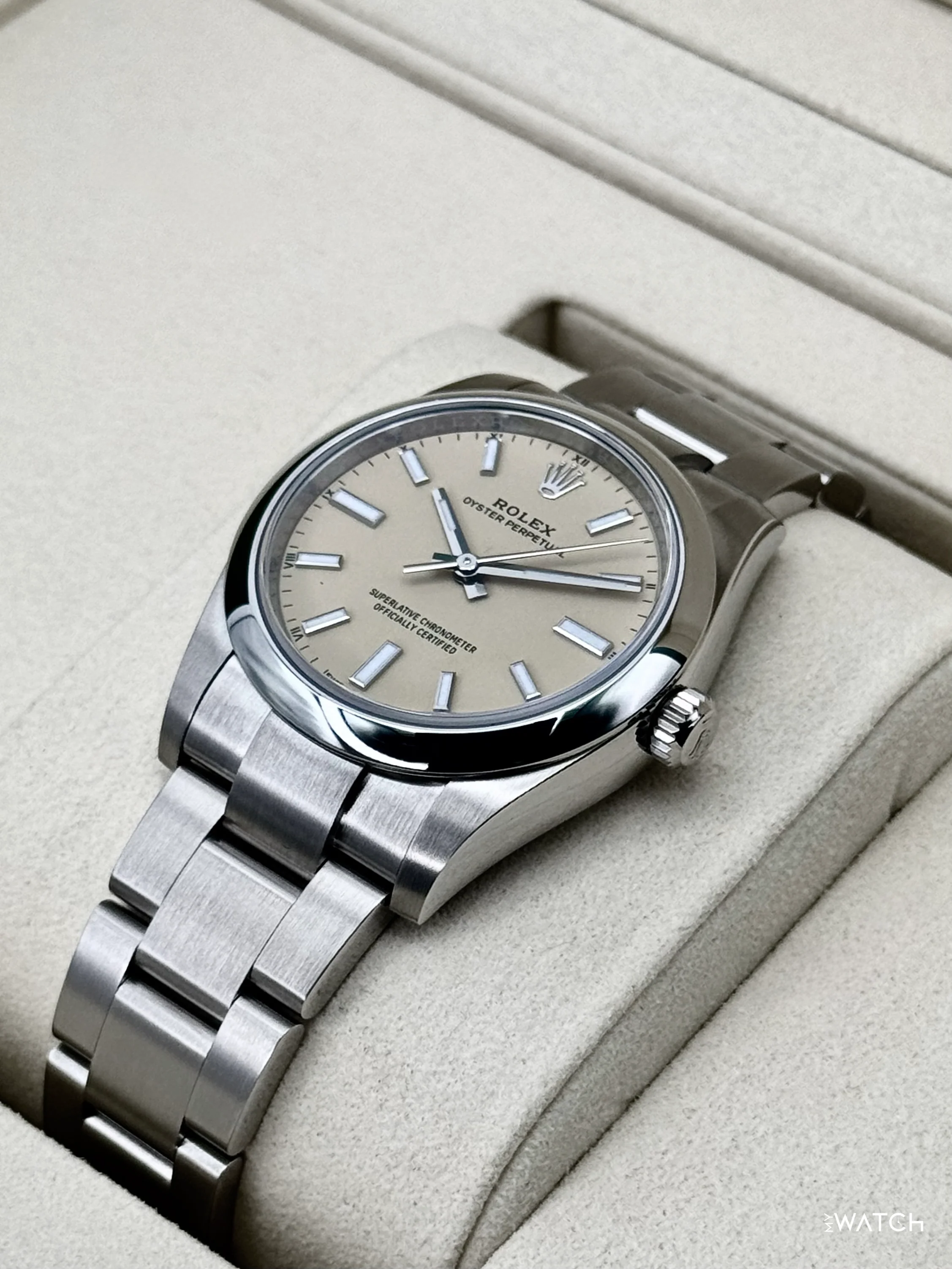 NEW 2026 Rolex Oyster Perpetual 34mm 124200 Stainless Steel Beige Dial - Image 5