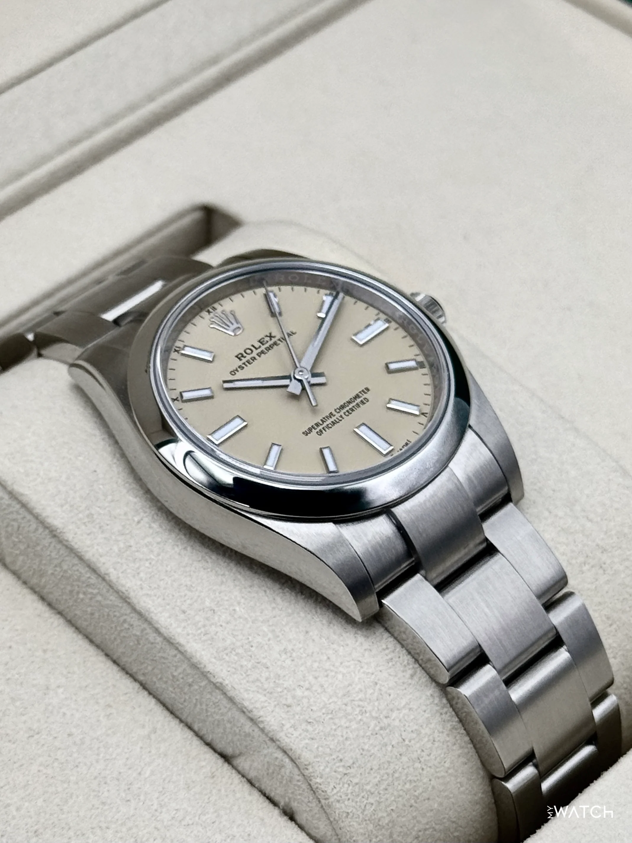 NEW 2026 Rolex Oyster Perpetual 34mm 124200 Stainless Steel Beige Dial - Image 6