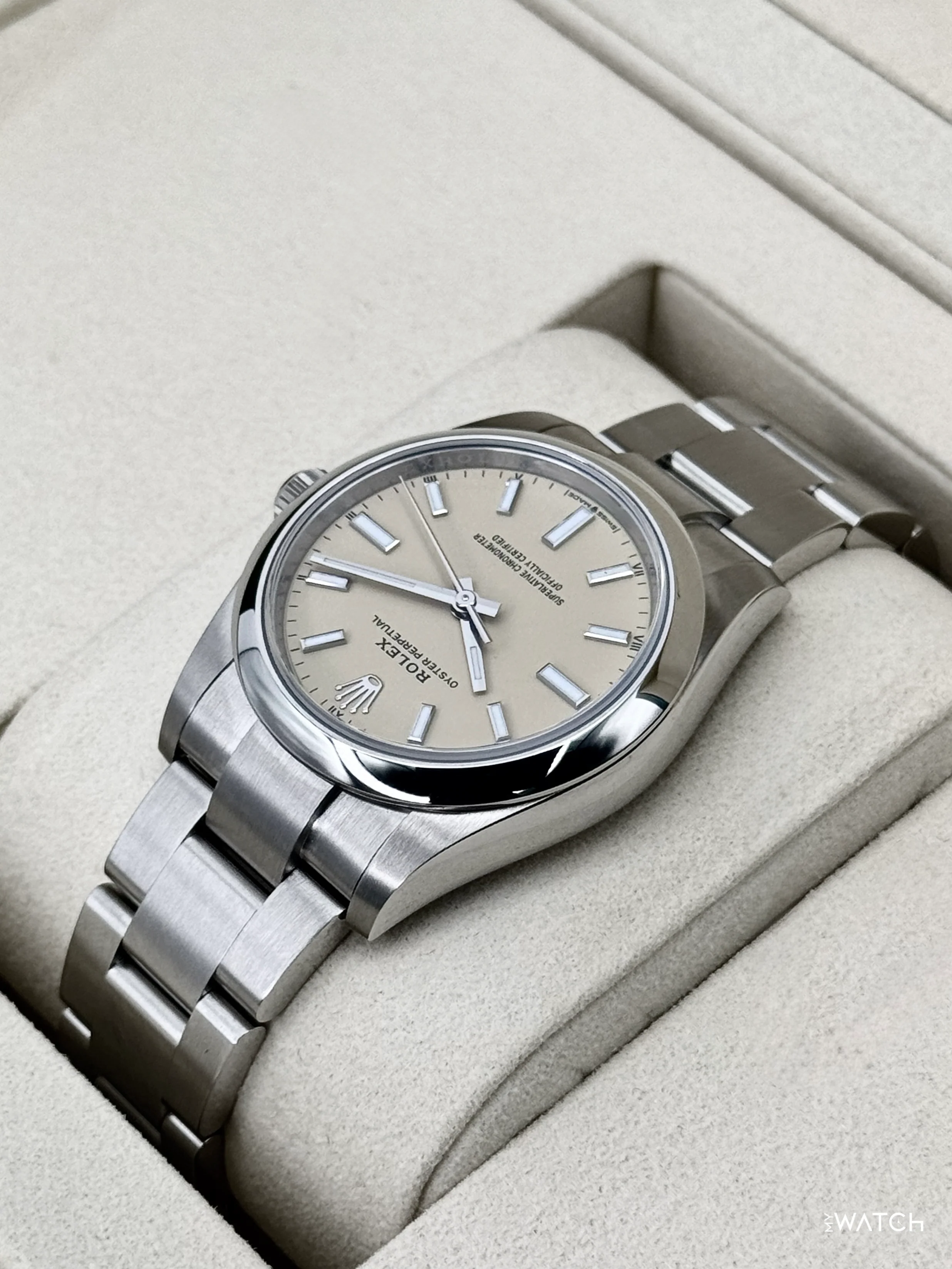 NEW 2026 Rolex Oyster Perpetual 34mm 124200 Stainless Steel Beige Dial - Image 7