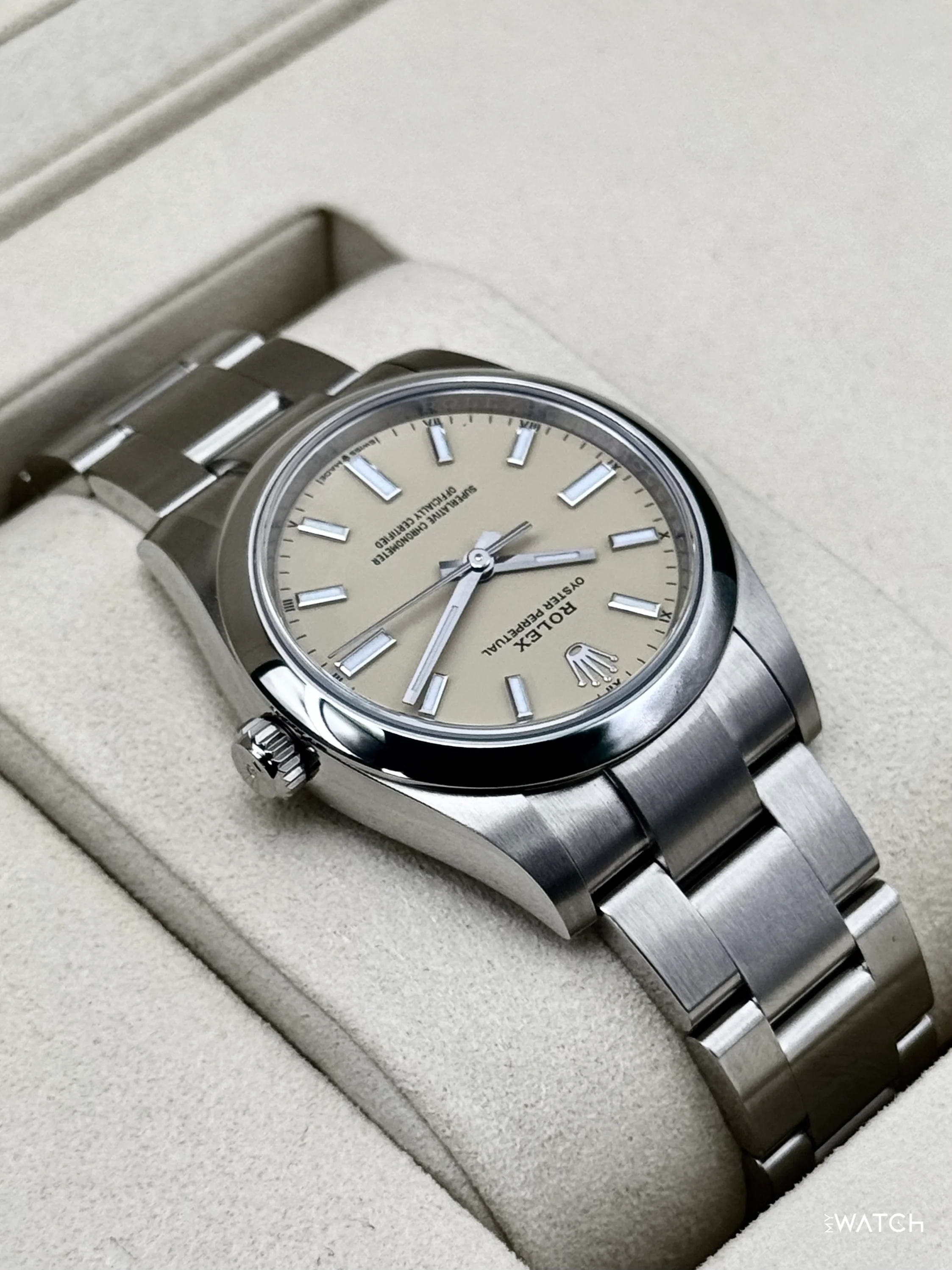 NEW 2026 Rolex Oyster Perpetual 34mm 124200 Stainless Steel Beige Dial - Image 8