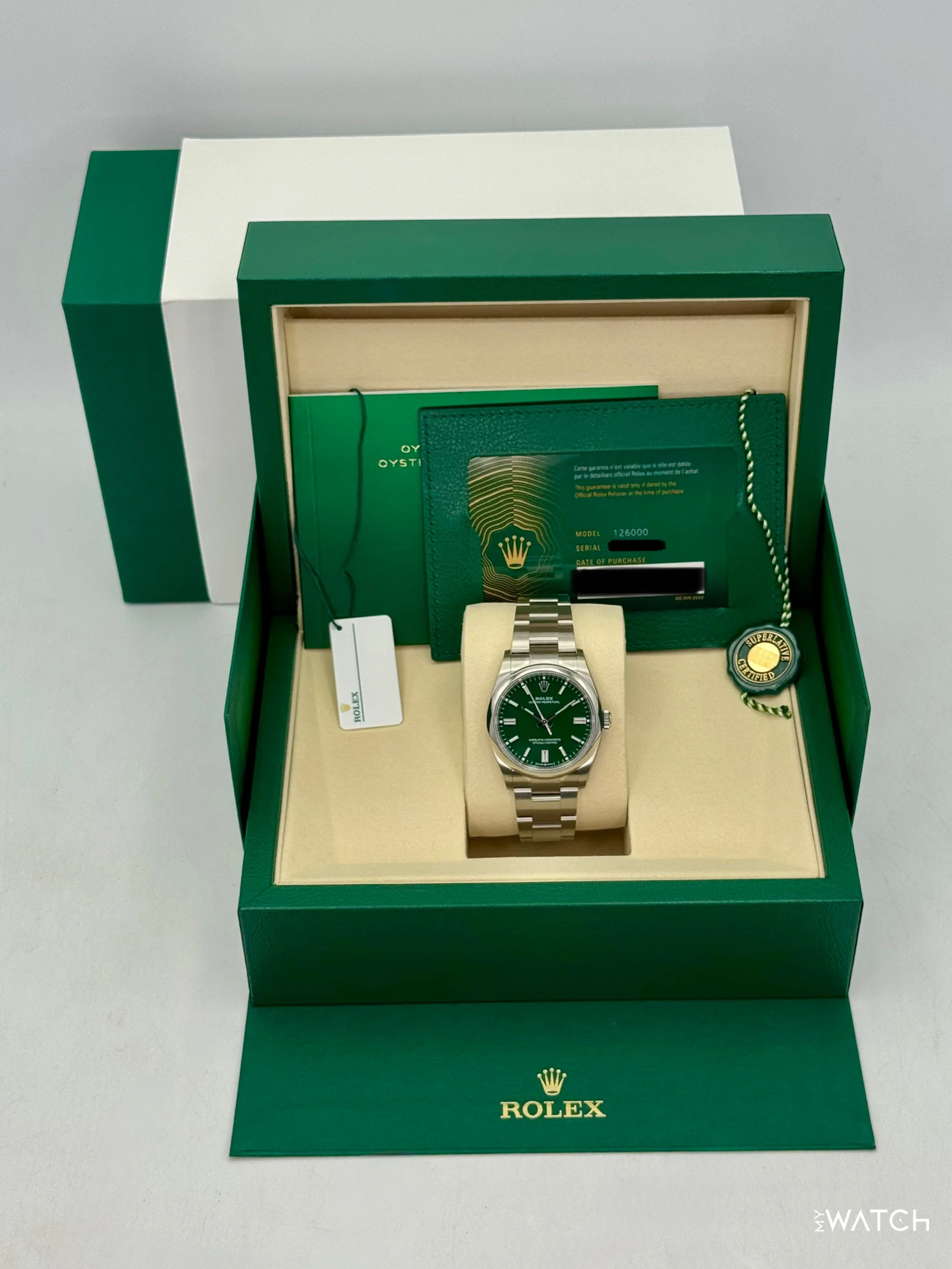 NEW 2026 Rolex Oyster Perpetual 36mm 126000 Green Dial - Image 9