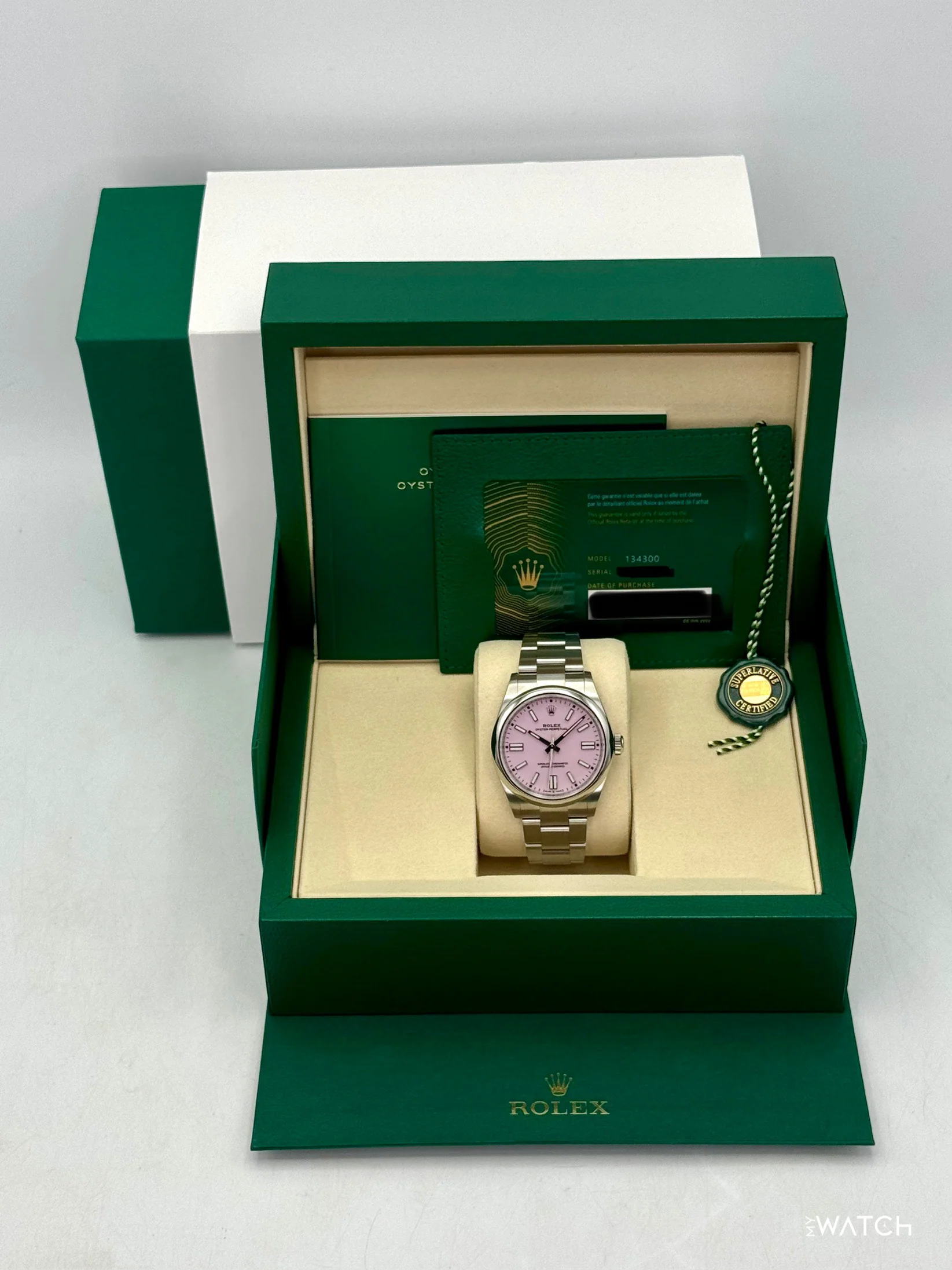 NEW 2026 Rolex Oyster Perpetual 41mm 134300 Candy Pink Dial (STICKERED) - Image 9