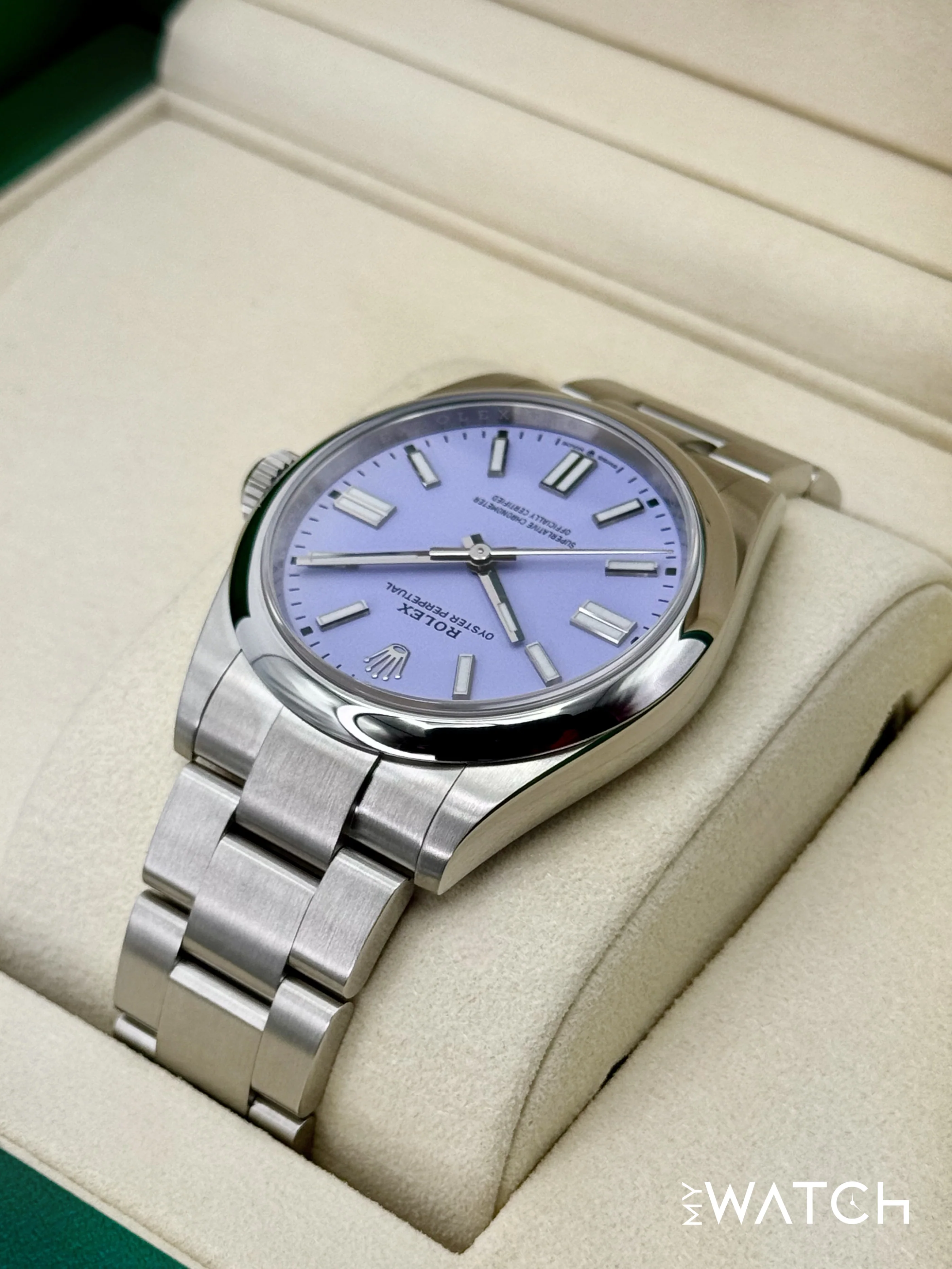 NEW 2025 Rolex Oyster Perpetual 41mm 134300 Lavender Dial (STICKERED) - Image 7