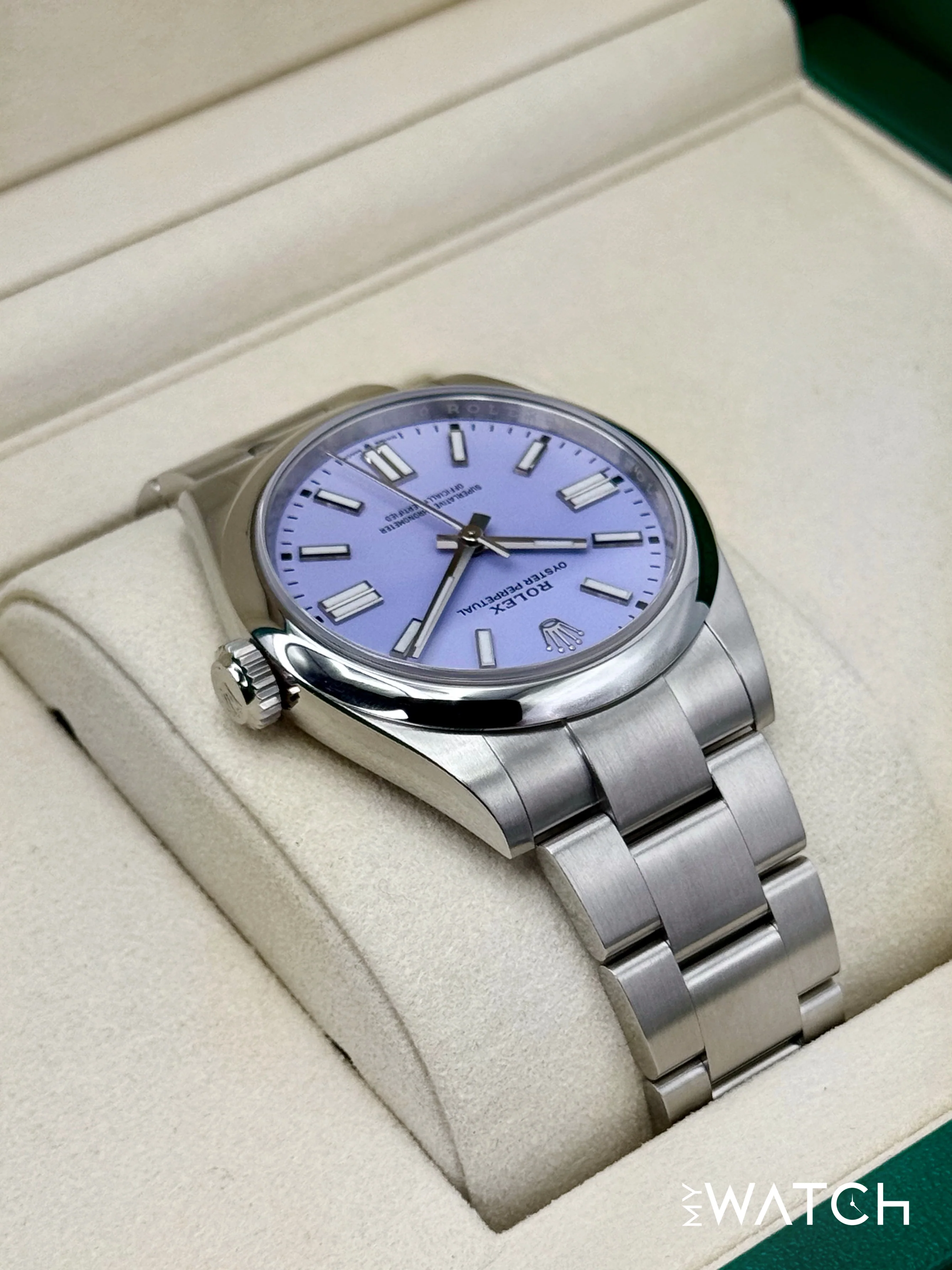 NEW 2025 Rolex Oyster Perpetual 41mm 134300 Lavender Dial (STICKERED) - Image 8