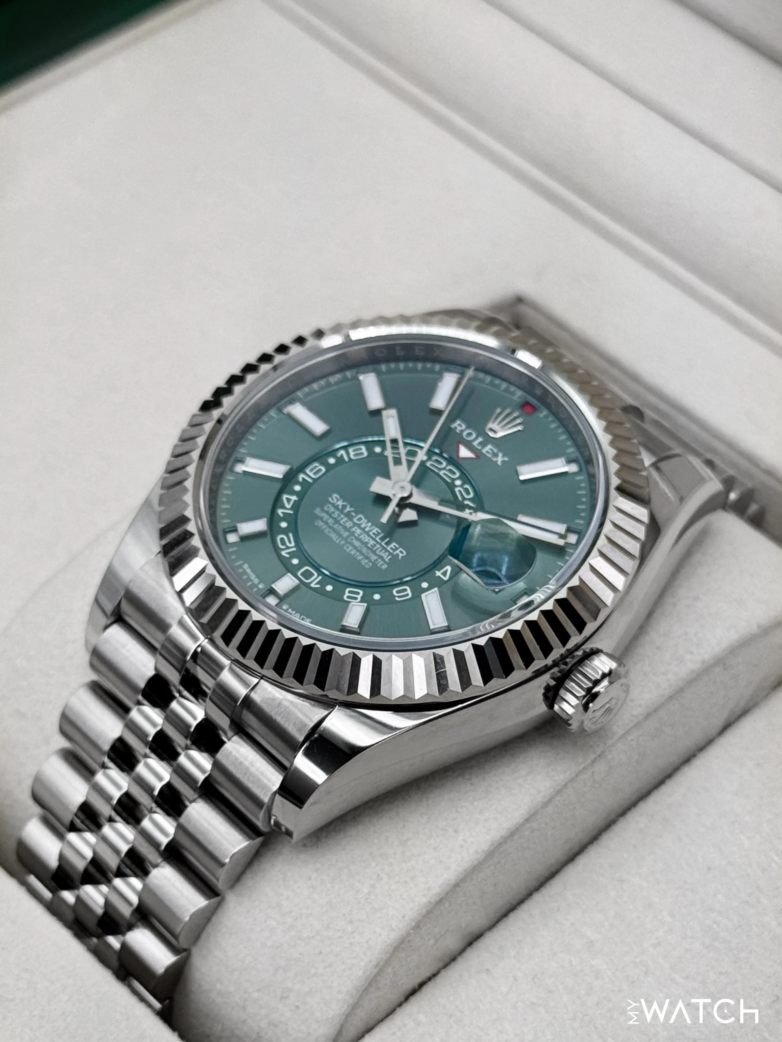 NEW 2026 Rolex Sky-Dweller 42mm 336934 Jubilee Green Dial (STICKERED) - Image 5