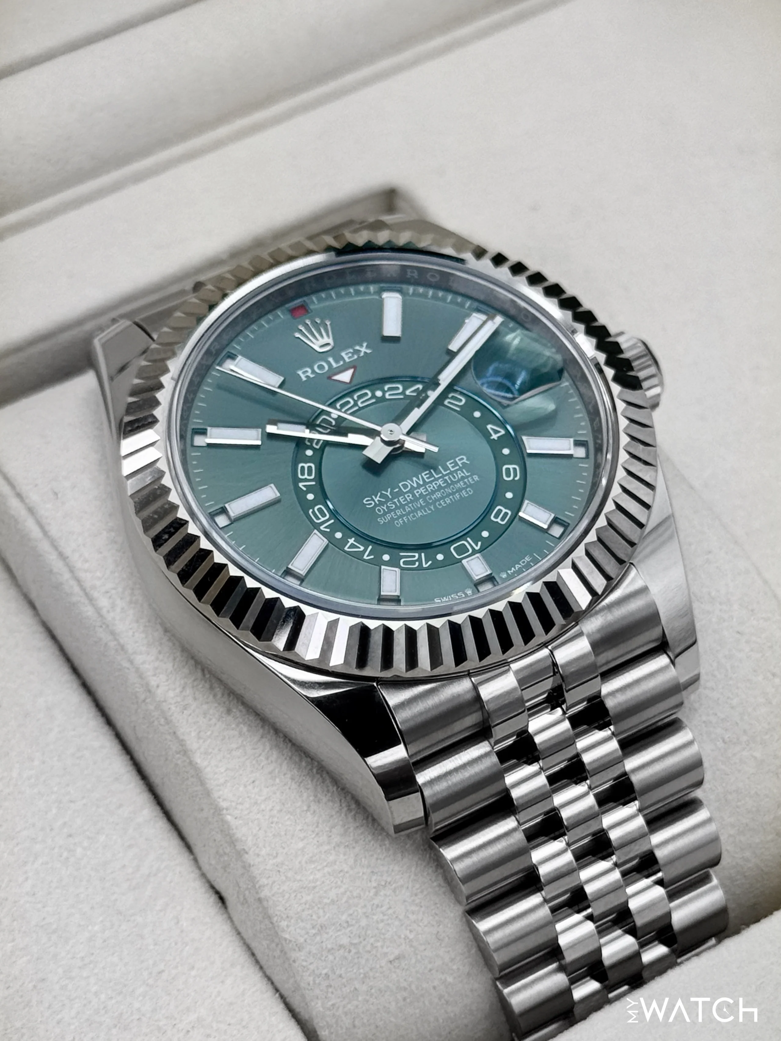 NEW 2026 Rolex Sky-Dweller 42mm 336934 Jubilee Green Dial (STICKERED) - Image 6