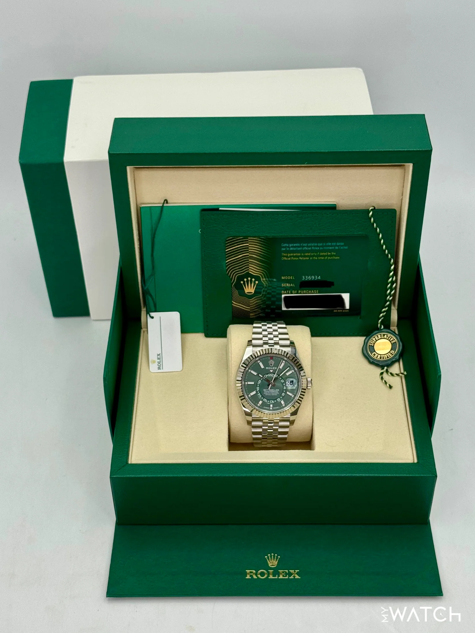 NEW 2026 Rolex Sky-Dweller 42mm 336934 Jubilee Green Dial (STICKERED) - Image 9