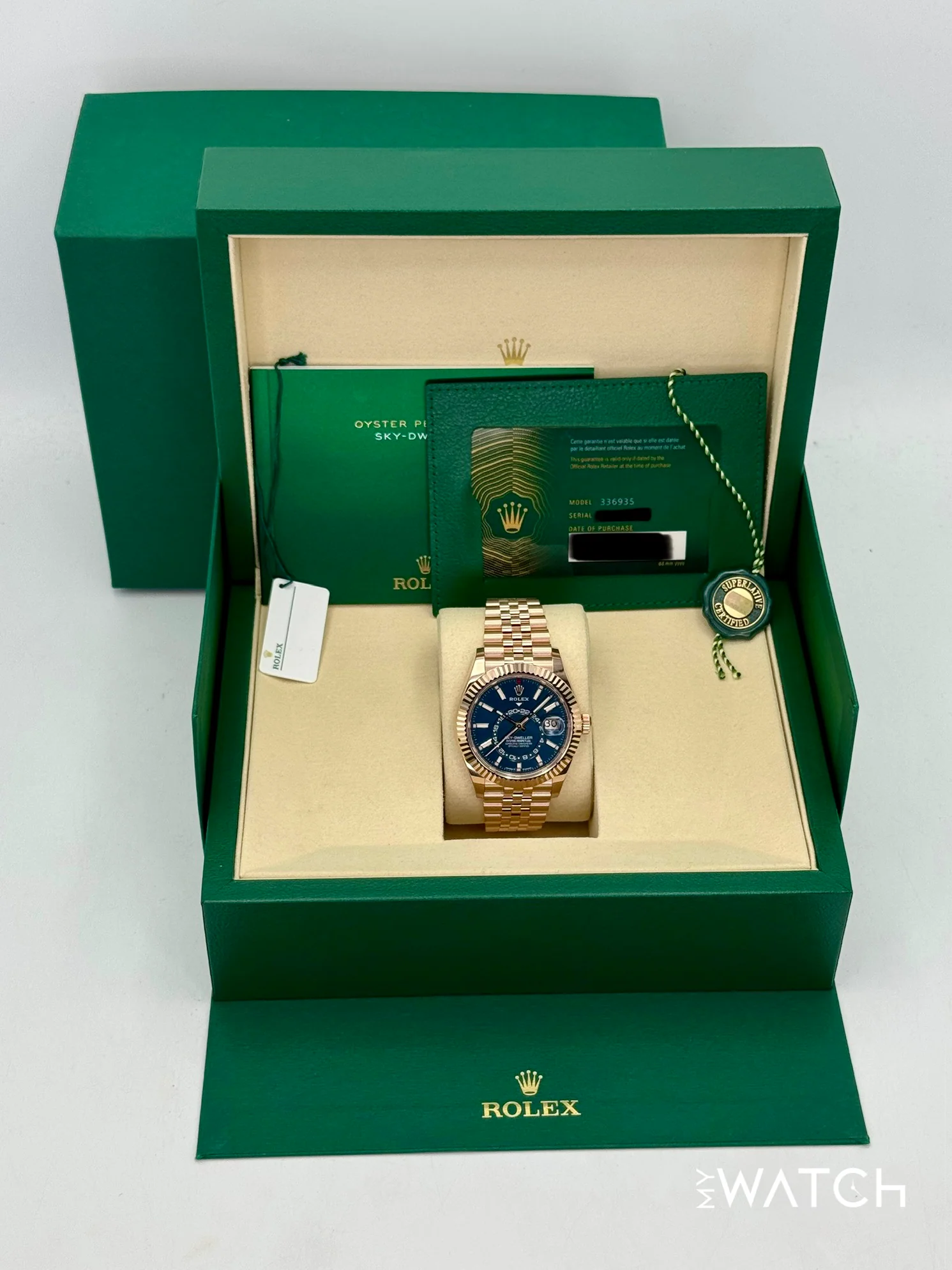 NEW 2026 Rolex Sky-Dweller 42mm 336935 Rose Gold Jubilee Blue Dial - Image 9