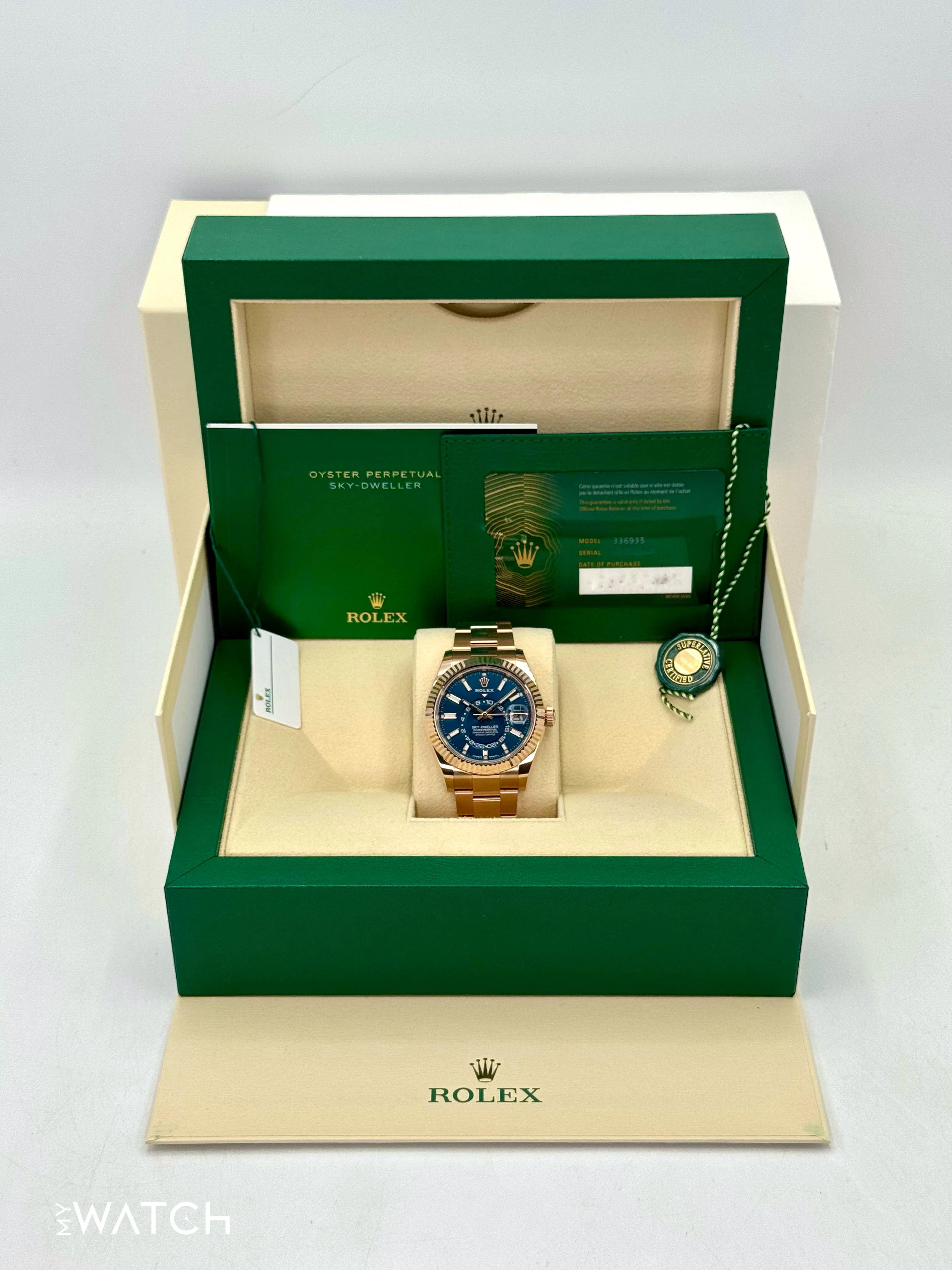 NEW 2026 Rolex Sky-Dweller 42mm 336935 Rose Gold Oyster Blue Dial - Image 9