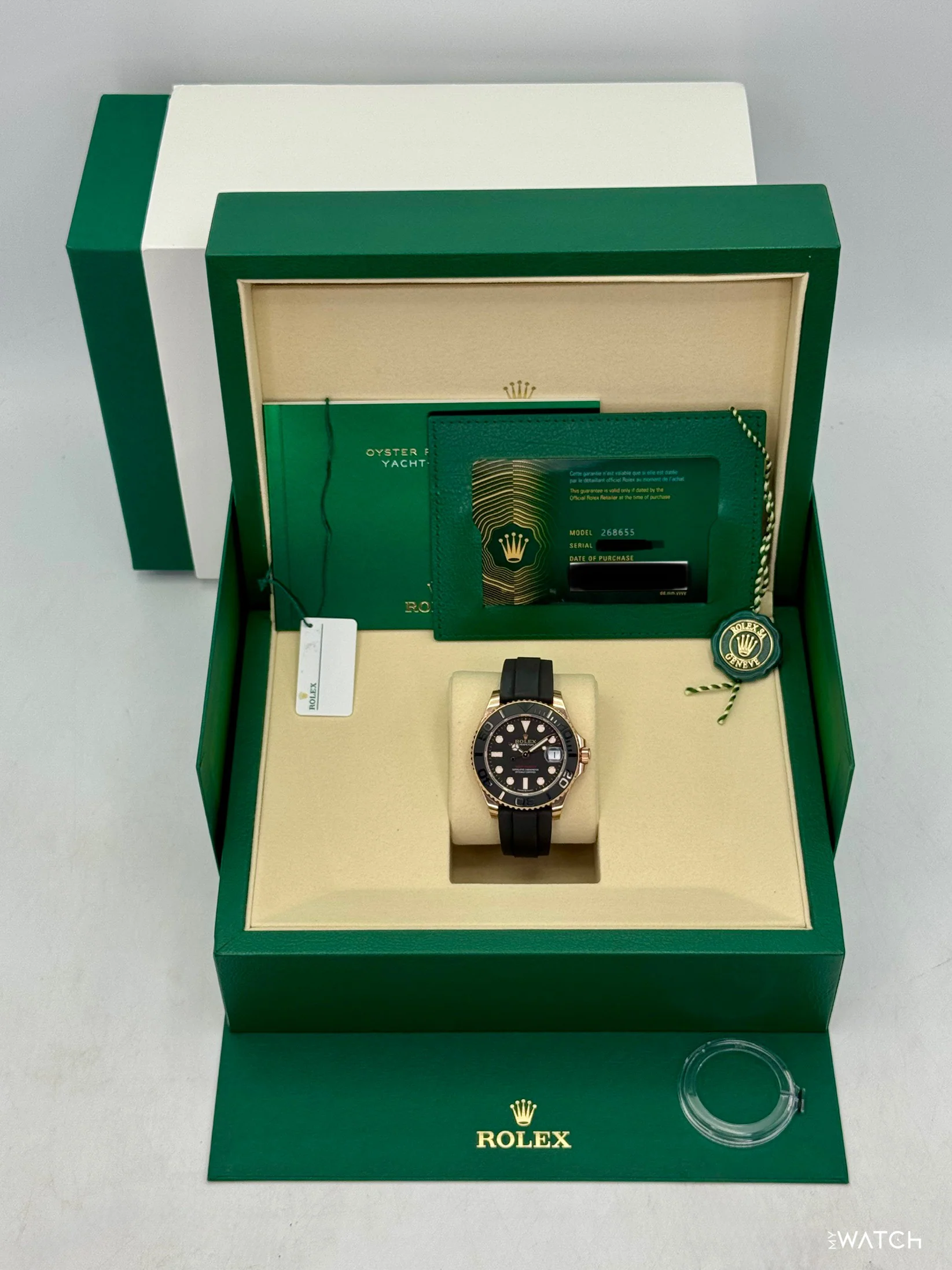 NEW 2026 Rolex Yacht-Master 37mm 268655 Rose Gold Black Dial (STICKERED) - Image 9