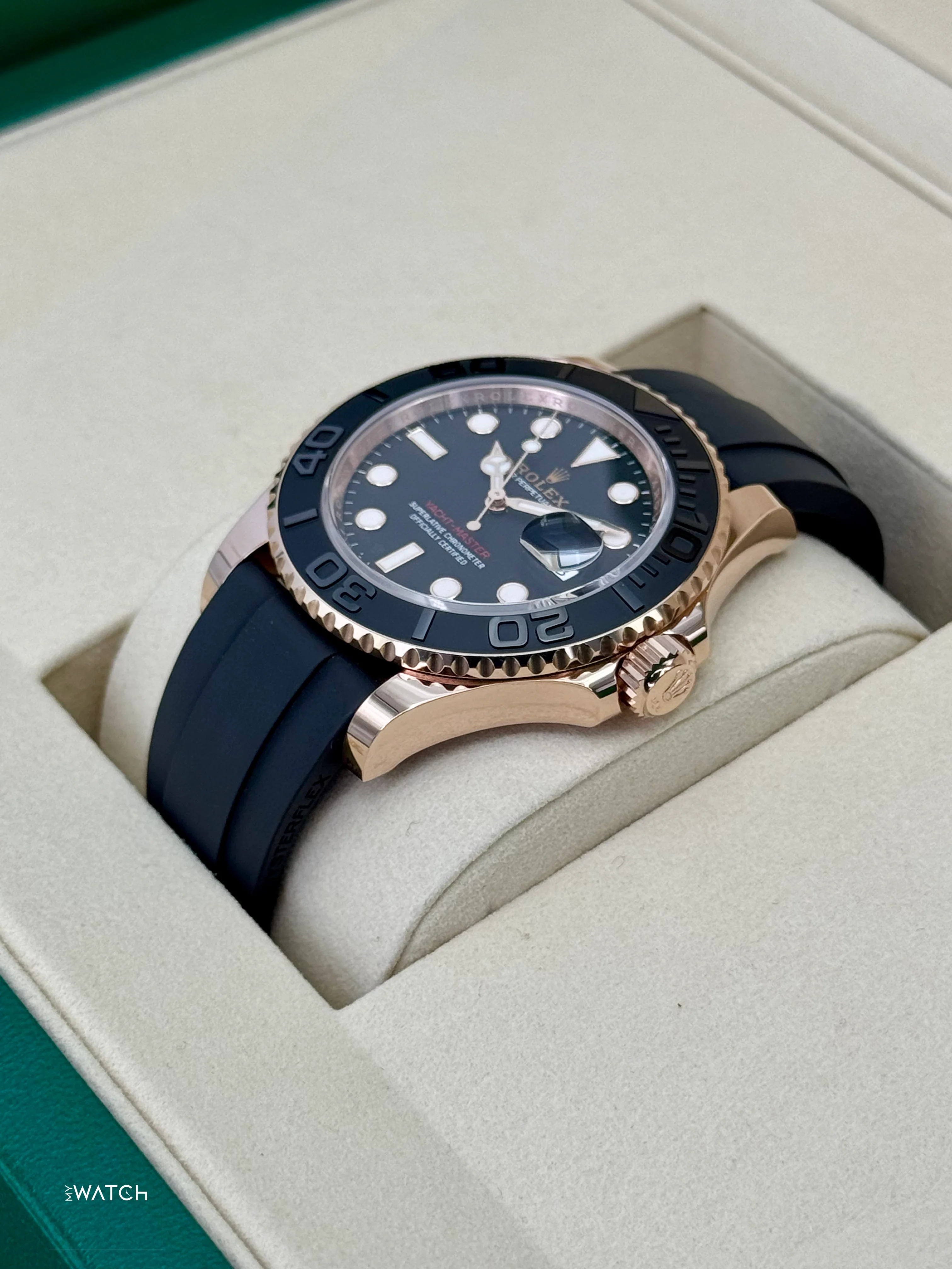 NEW 2026 Rolex Yacht-Master 40mm 126655 Rose Gold Oysterflex Black Dial - Image 5