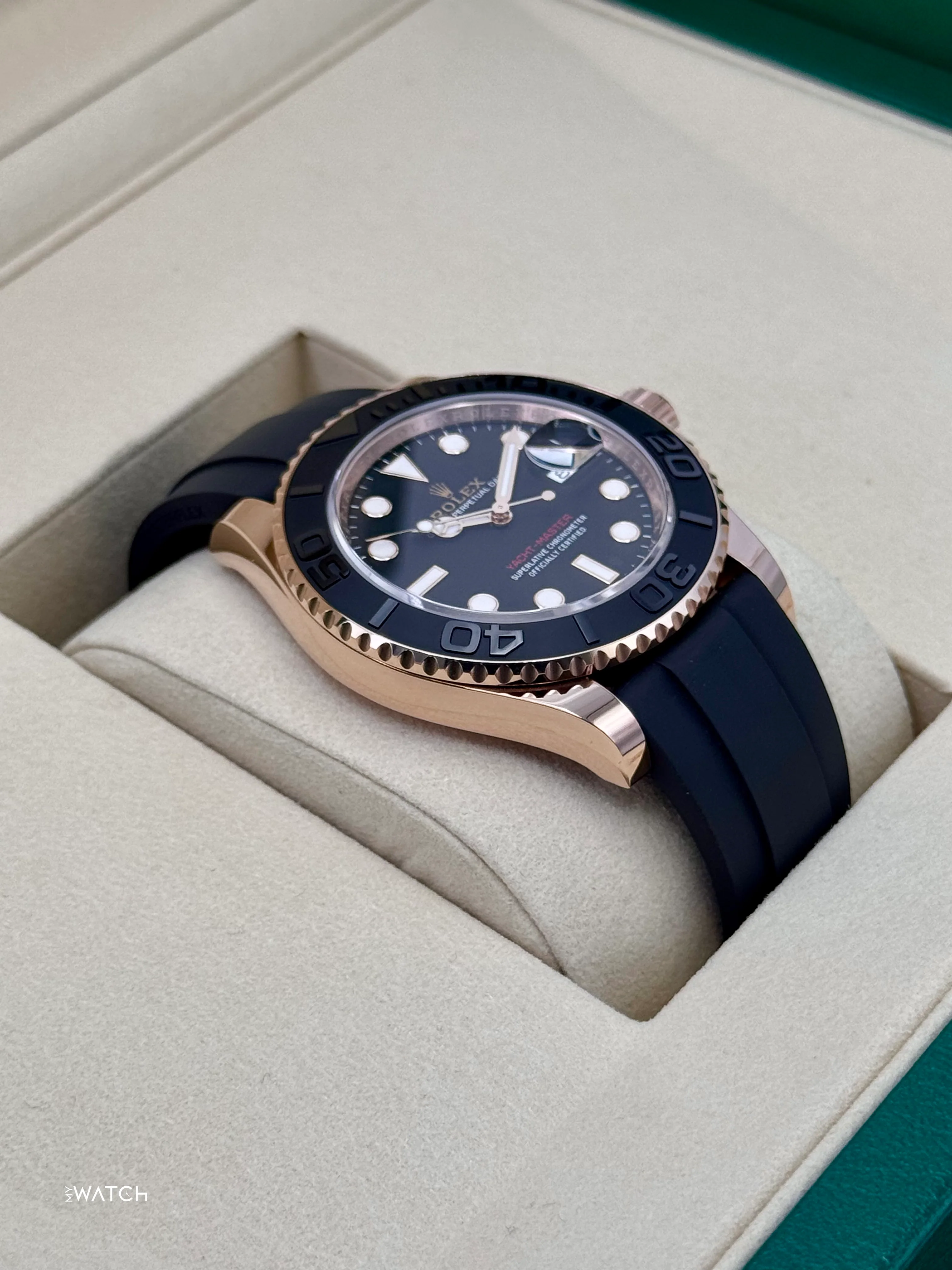 NEW 2026 Rolex Yacht-Master 40mm 126655 Rose Gold Oysterflex Black Dial - Image 6