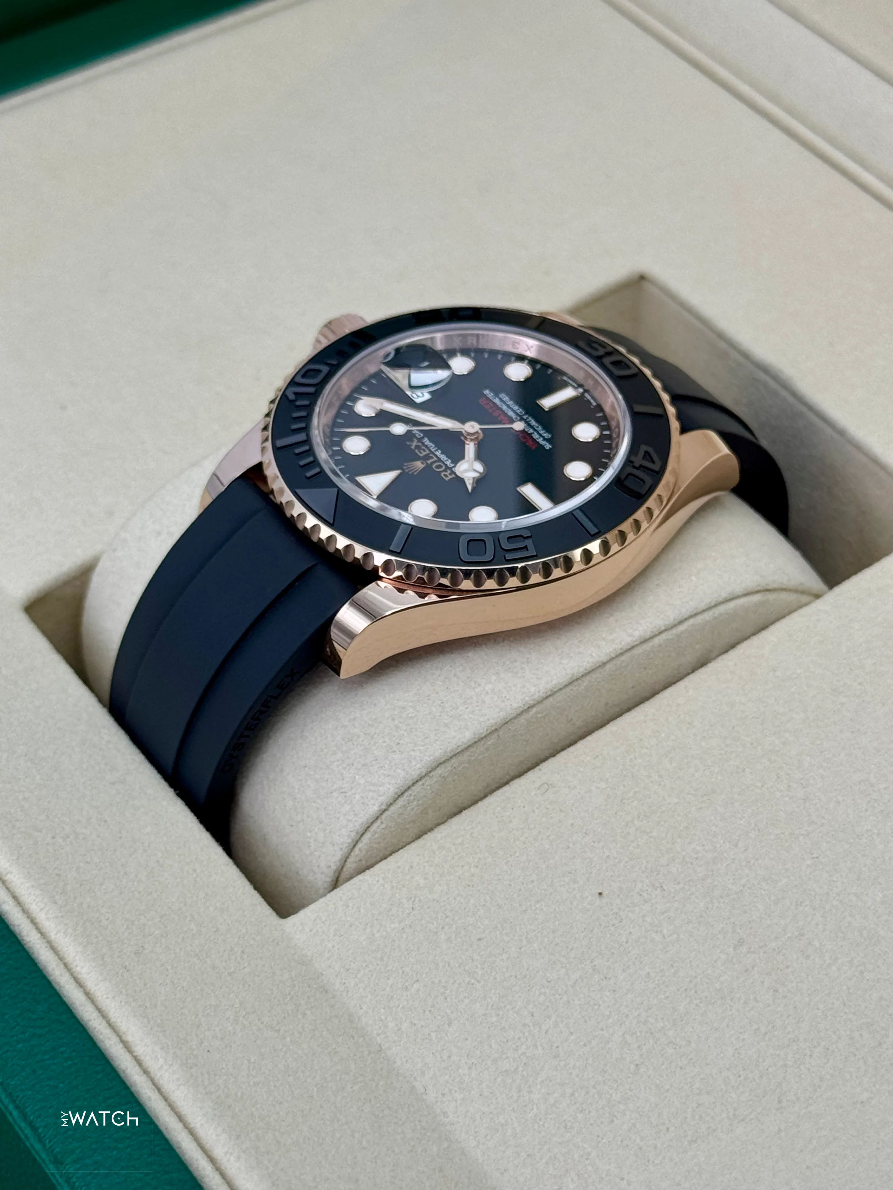 NEW 2026 Rolex Yacht-Master 40mm 126655 Rose Gold Oysterflex Black Dial - Image 7